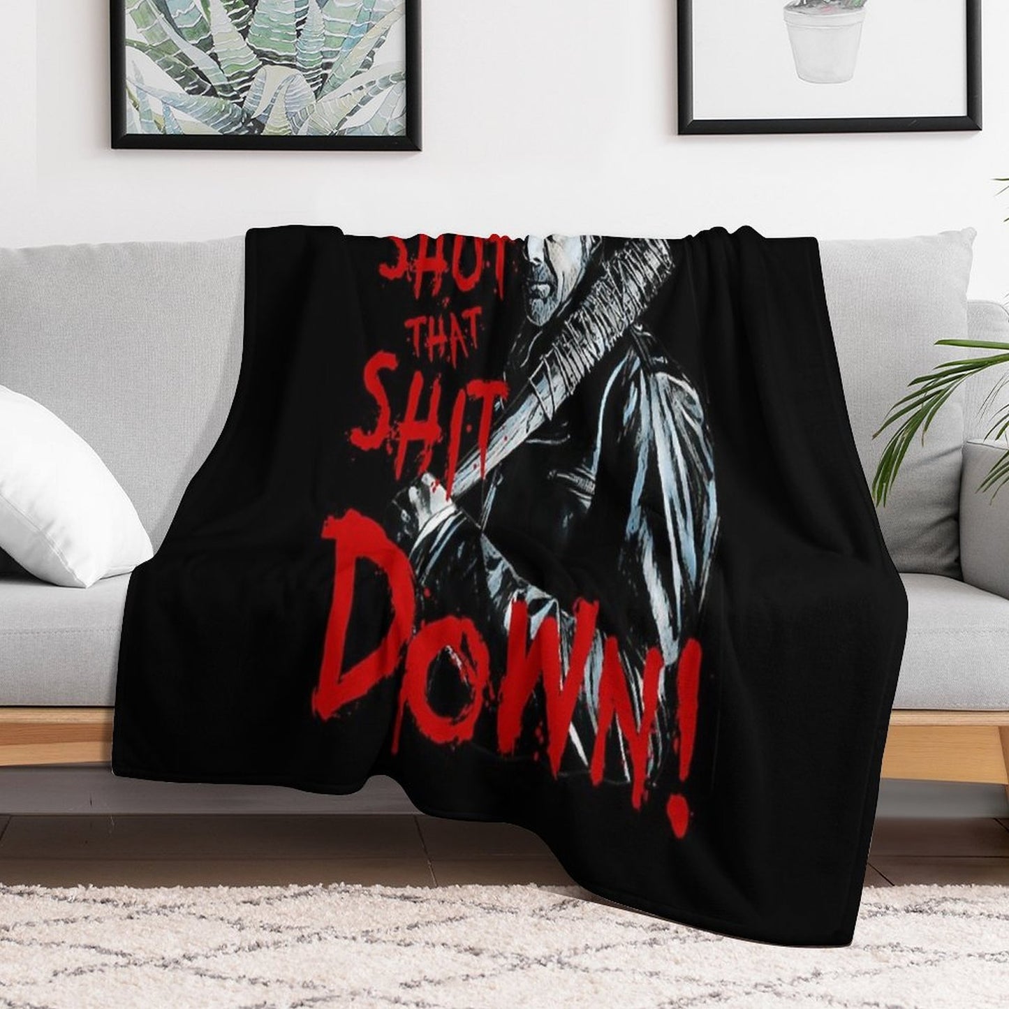 Negan I Will Shut For Fans Quick-dry Throw Blanket