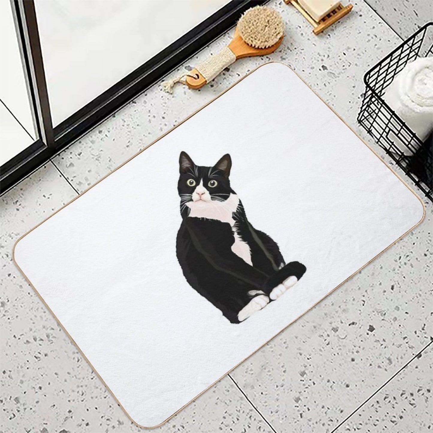Black Cat Rapid-Drying Bath Mat