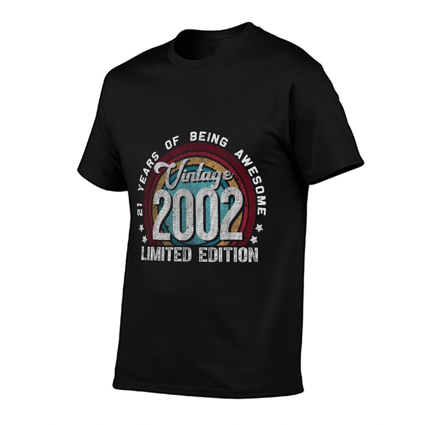 Vintage 2002 21 Year Old Gifts Limited Edition 21st Birthday Summer-ready Fabric T-Shirt