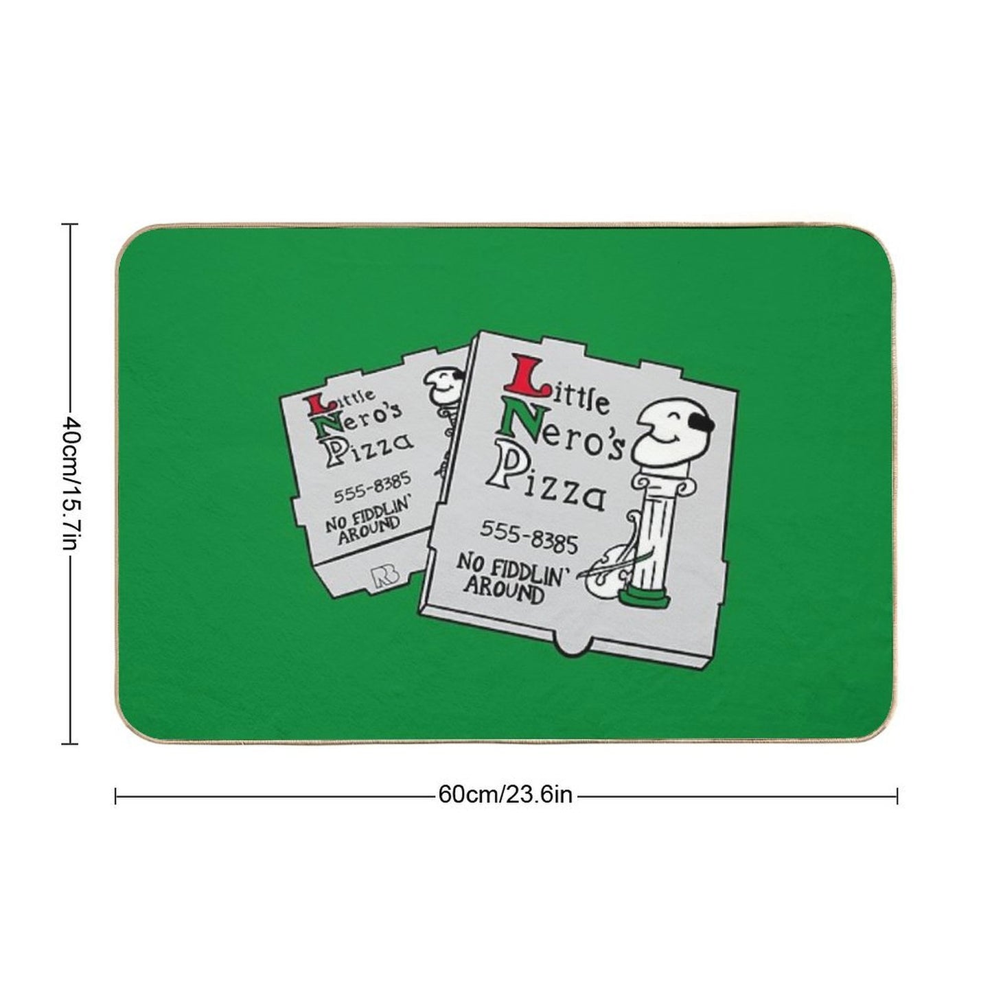 Little Nero's Pizza Slip-Resistant Bath Mat
