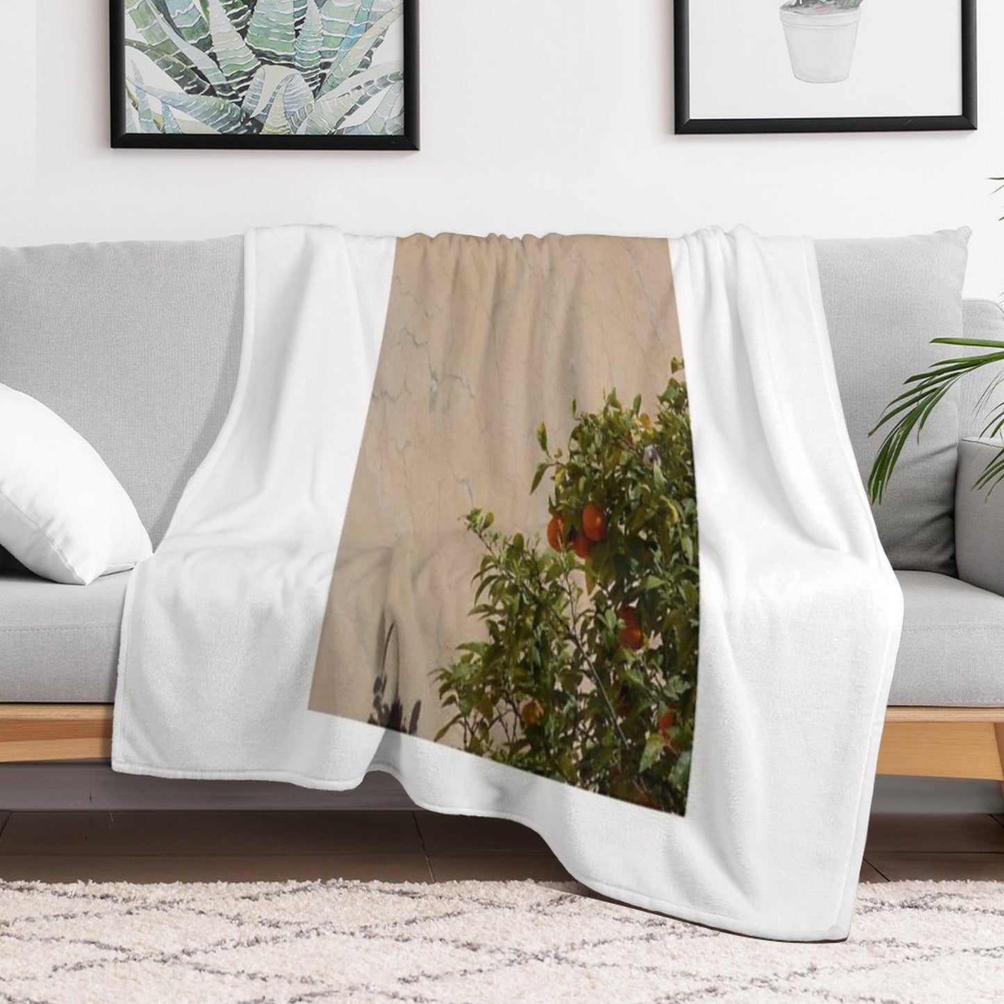 Oranges in Italy Plush Throw Blanket