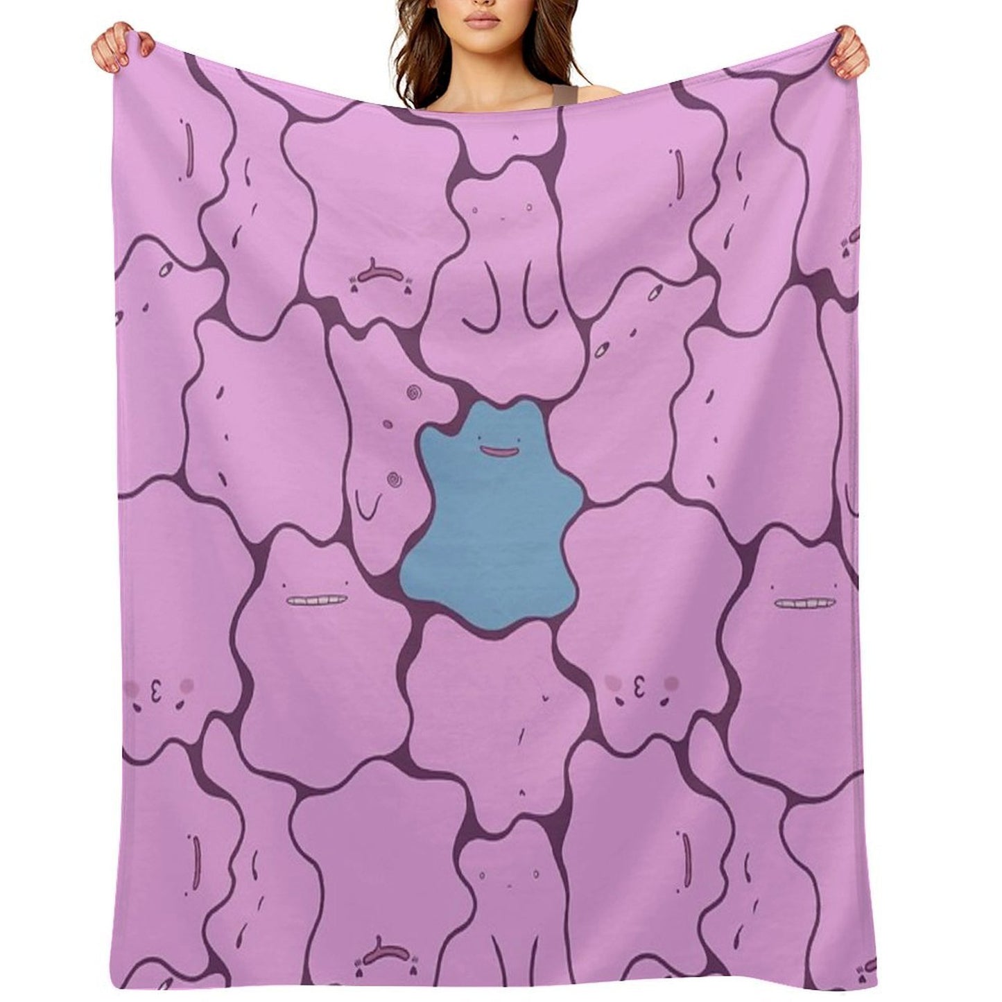 Ditto Pattern Shiny Anti-pilling Throw Blanket