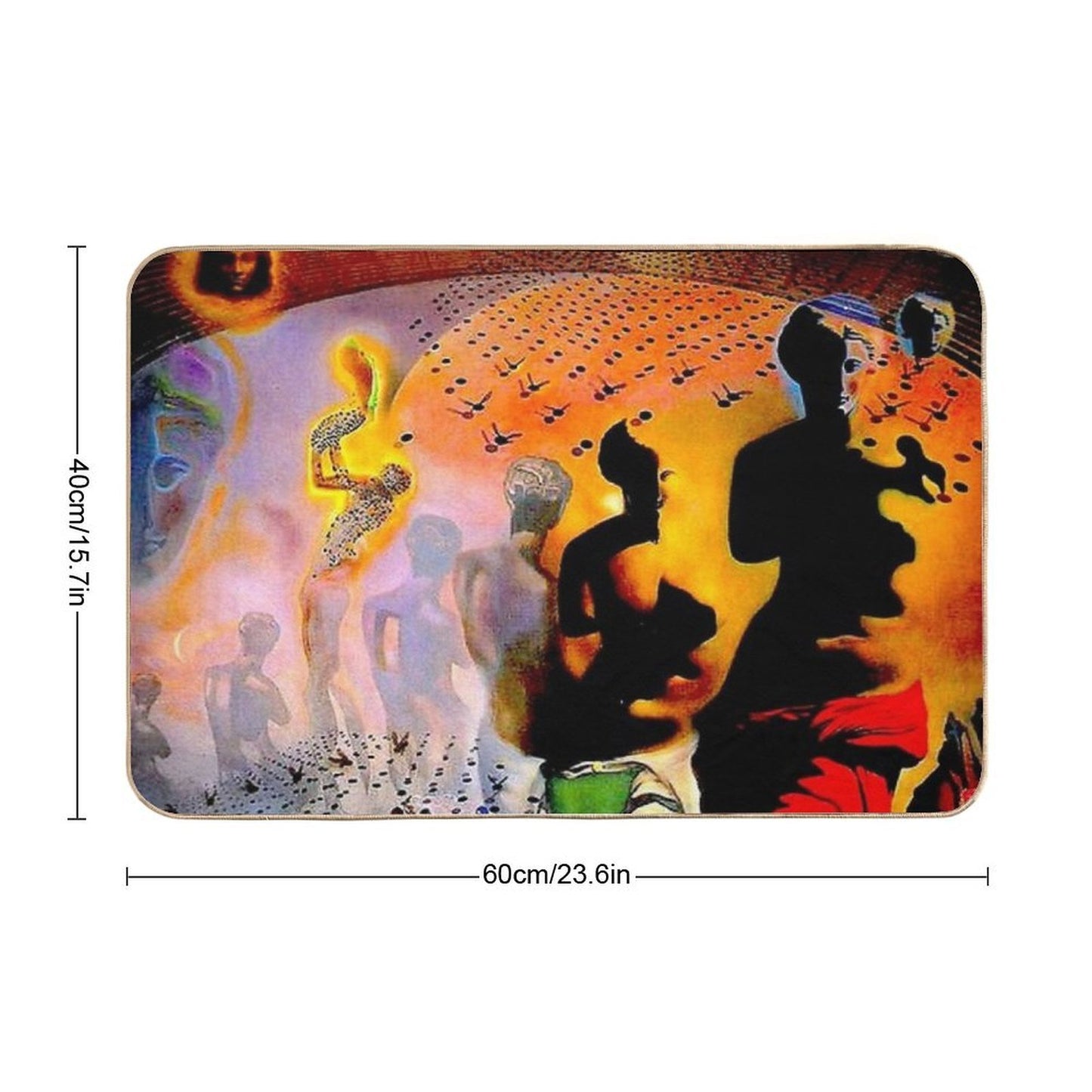 VENUS DE MILO Vintage Abstract Surreal Print Non-Slip Bath Mat