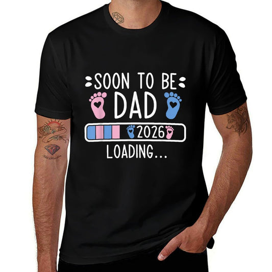 Soon to Be Dad 2026 Loading Pregnancy Announcement 2026  Lightweight T-Shirt
