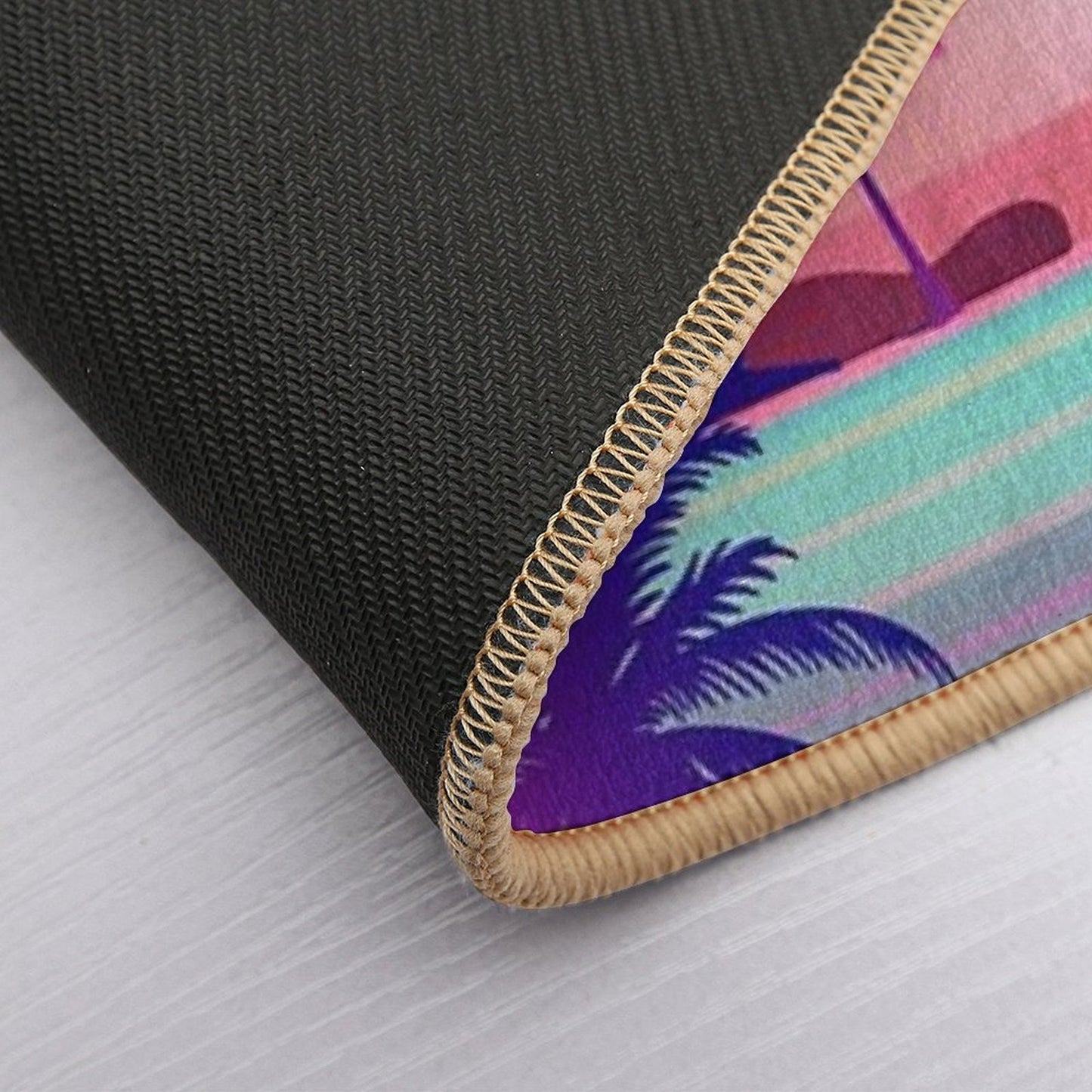 Sunset Palm Trees Vaporwave Aesthetic Slip-Resistant Bath Mat