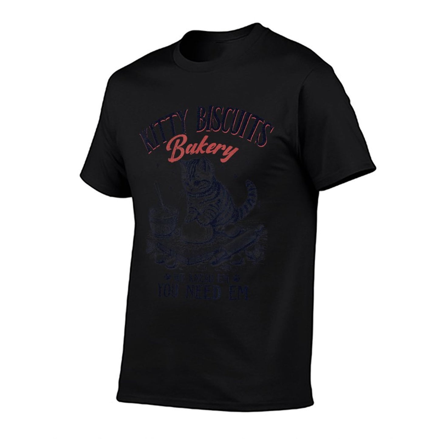 Cute Kitty Biscuits Bakery Vintage Heathered Texture T-Shirt
