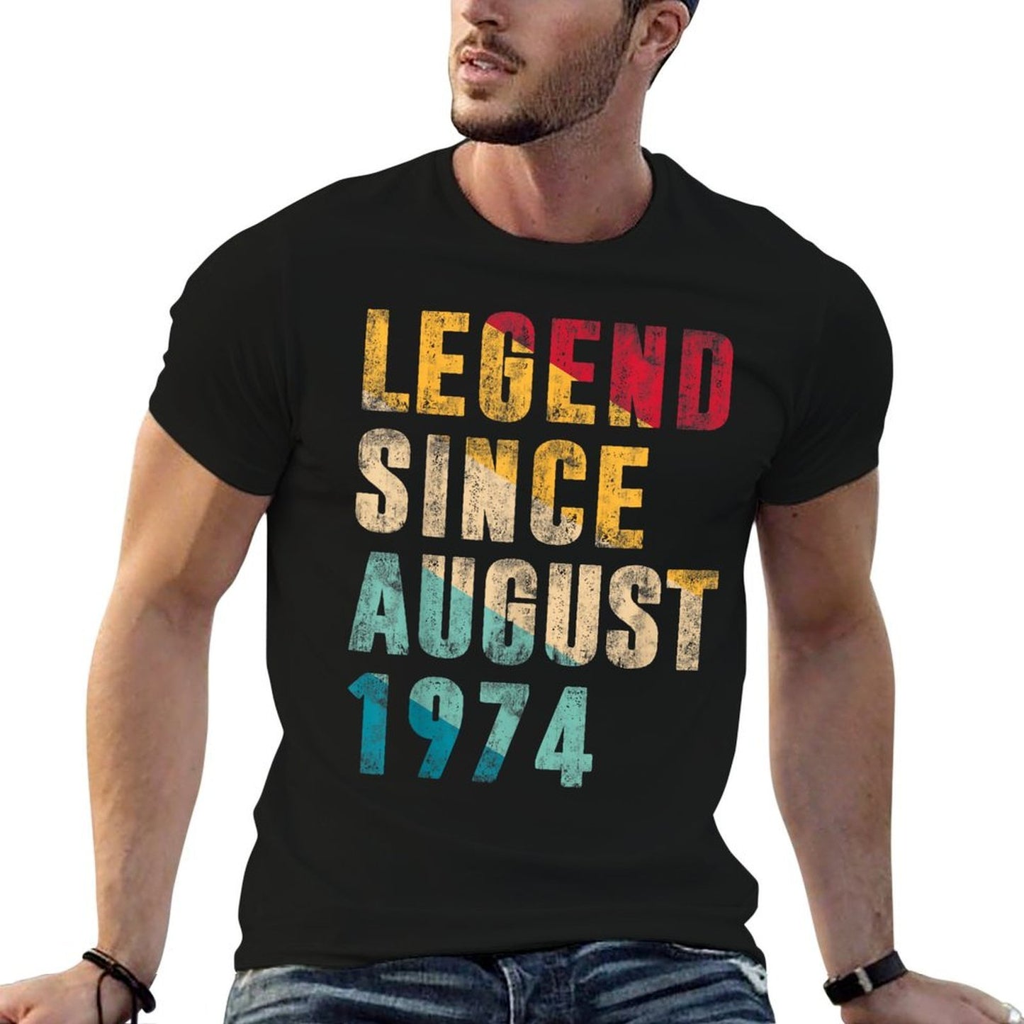 50 Years Old Gifts Legend Since August 1974 50th Birthday Soft T-Shirt