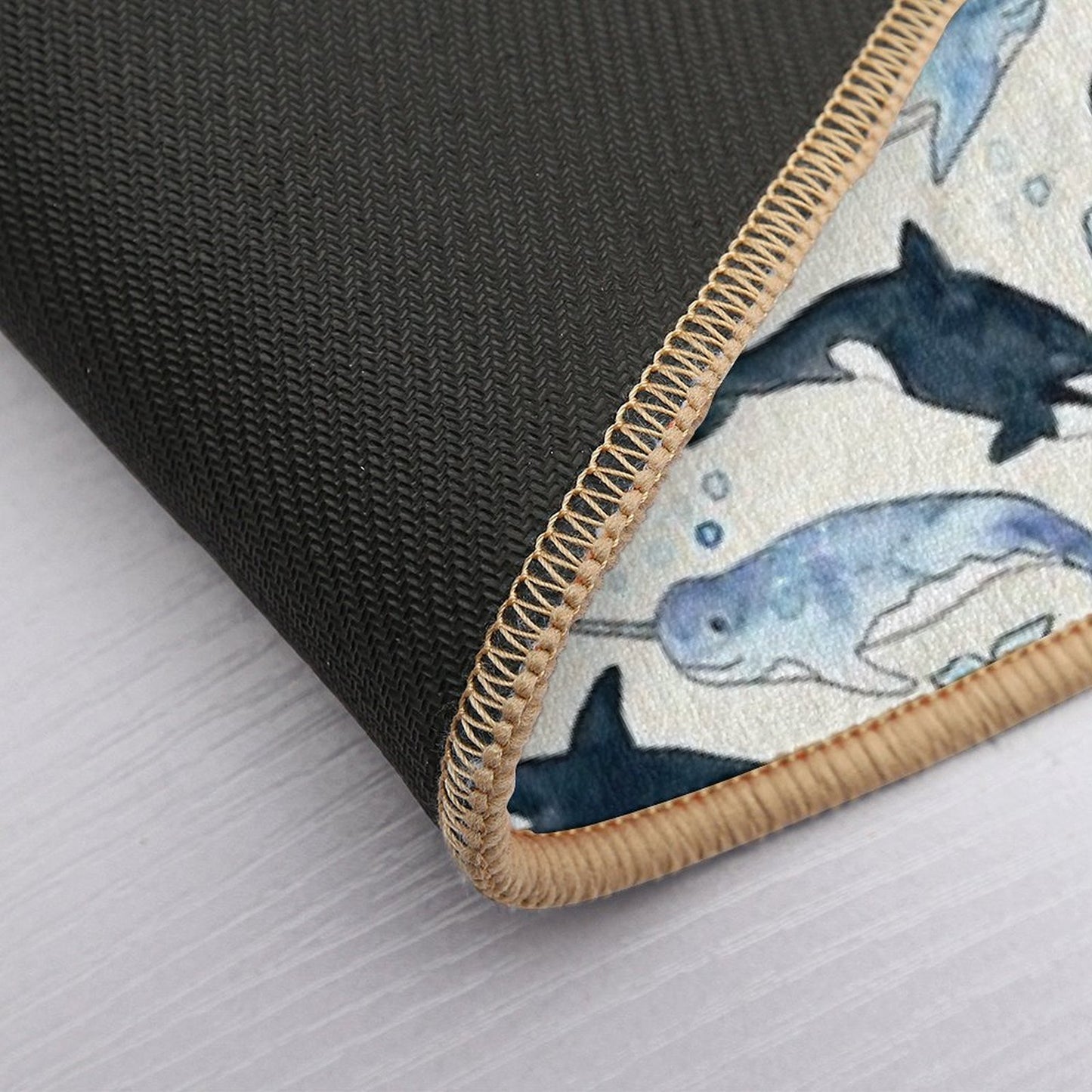 Whales, Orcas & Narwhals Repositionable Bath Mat