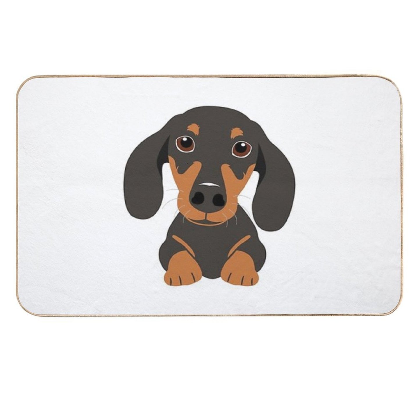 Cute Dachshund Sausage Dog Absorbent Bath Mat
