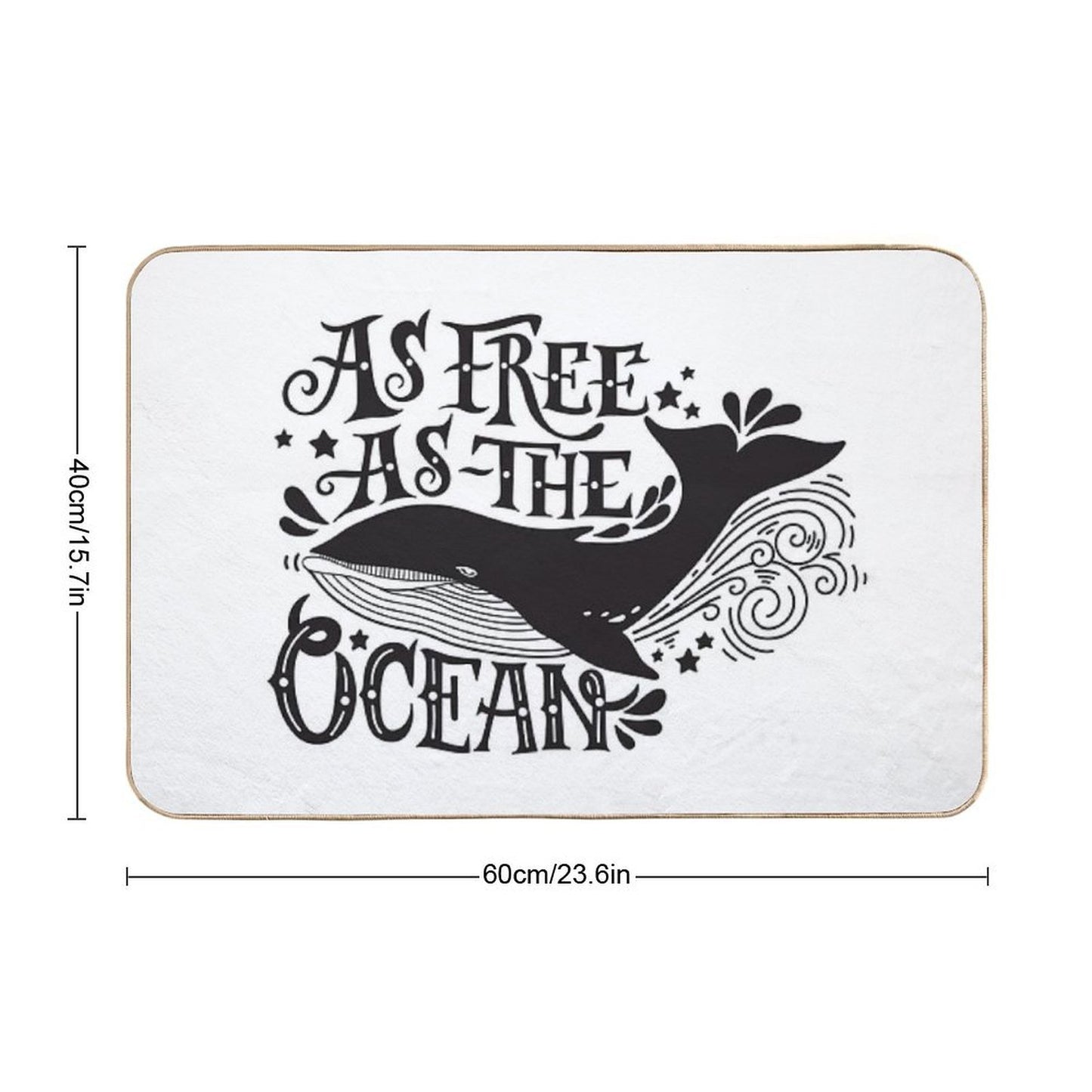 As Free As The Ocean. Dirt-Trapping Bath Mat