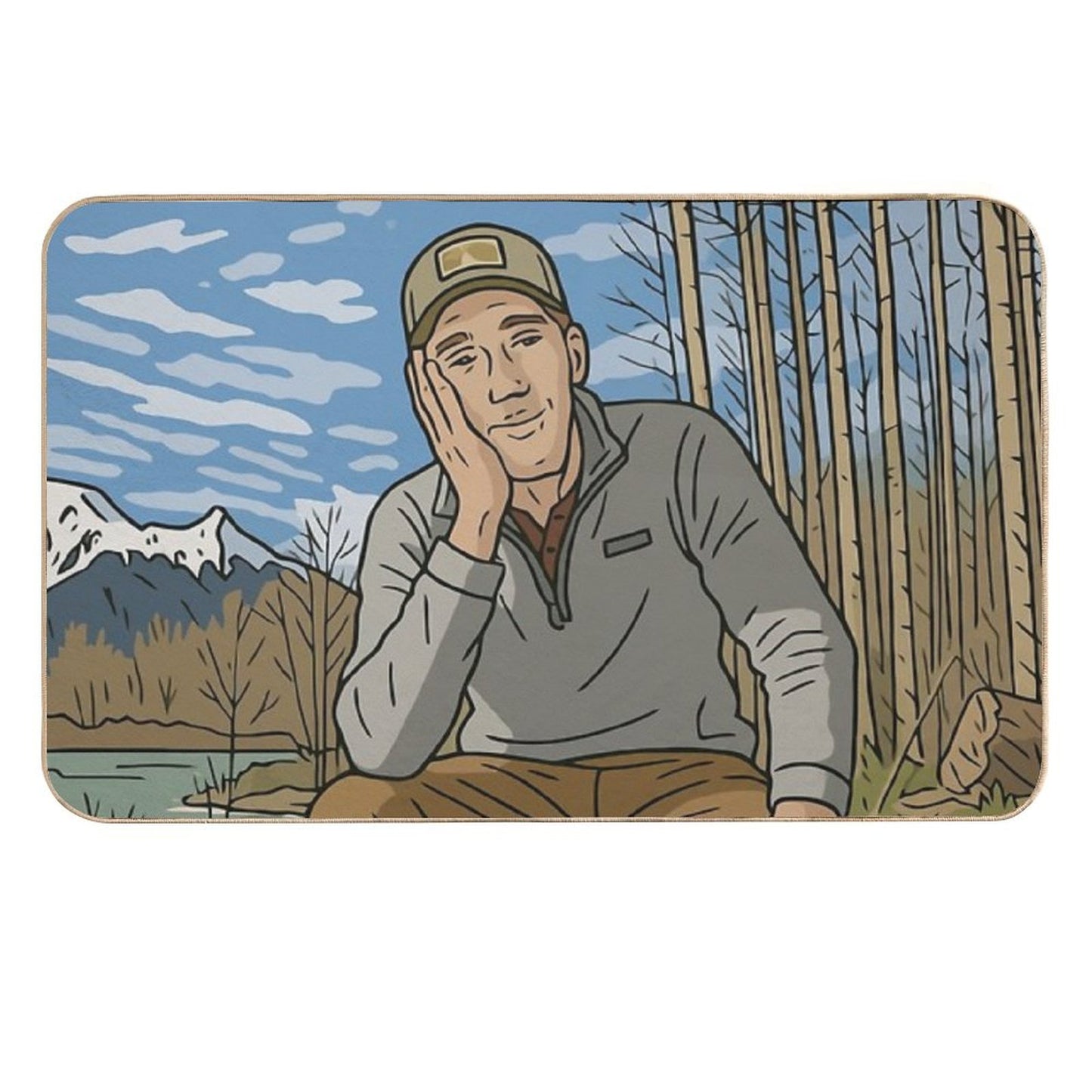 Outdoor Boys Retiring Repositionable Bath Mat