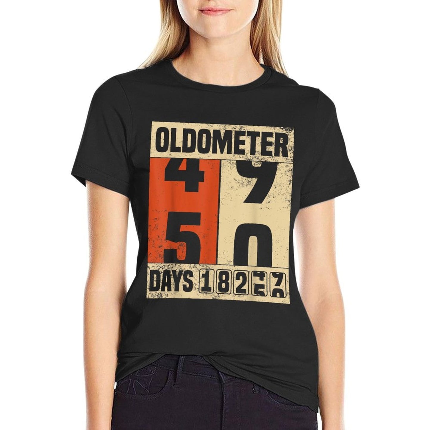 50 Oldometer 50, 50 Oldometer 50th Birthday Oldometer Moisture-wicking T-Shirt