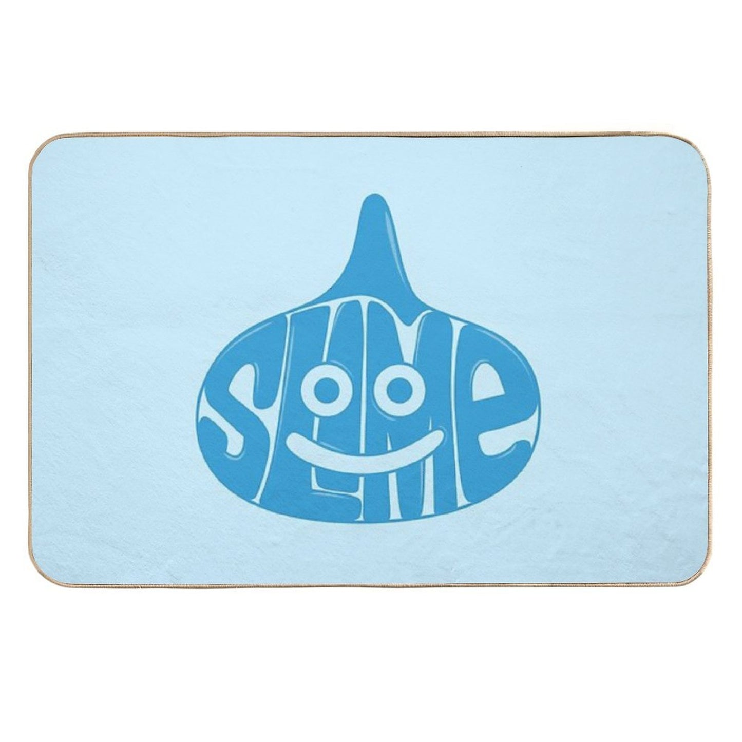 Slime Typography Slip-Resistant Bath Mat