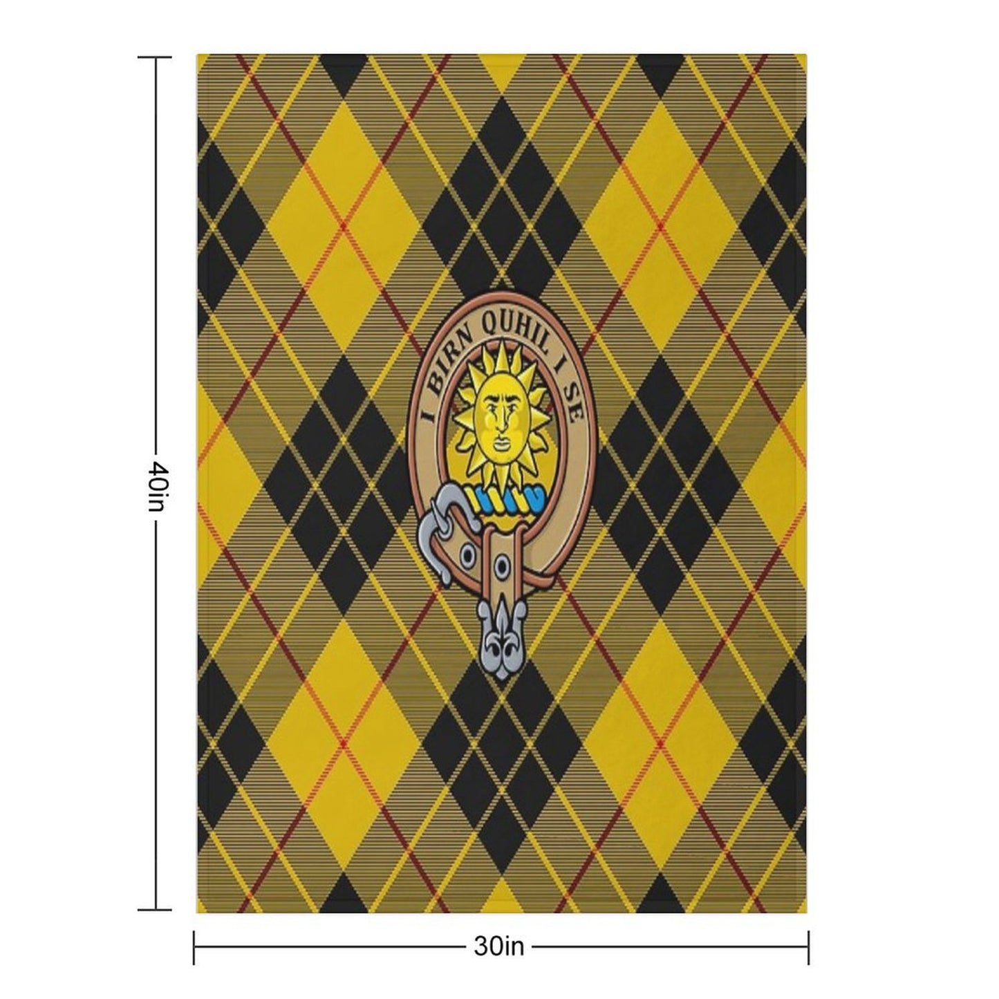 Clan MacLeod of Lewis Crest Compact Throw Blanket
