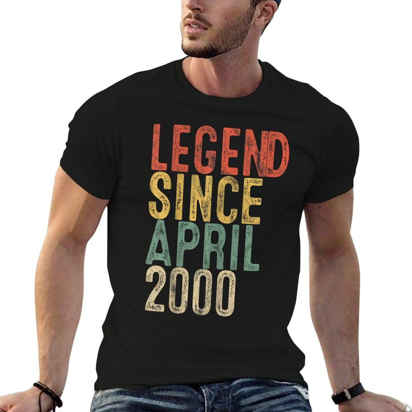 Legend 2000 25th Birthday Gifts for Men Women 25 Year Old Oversized Silhouette T-Shirt