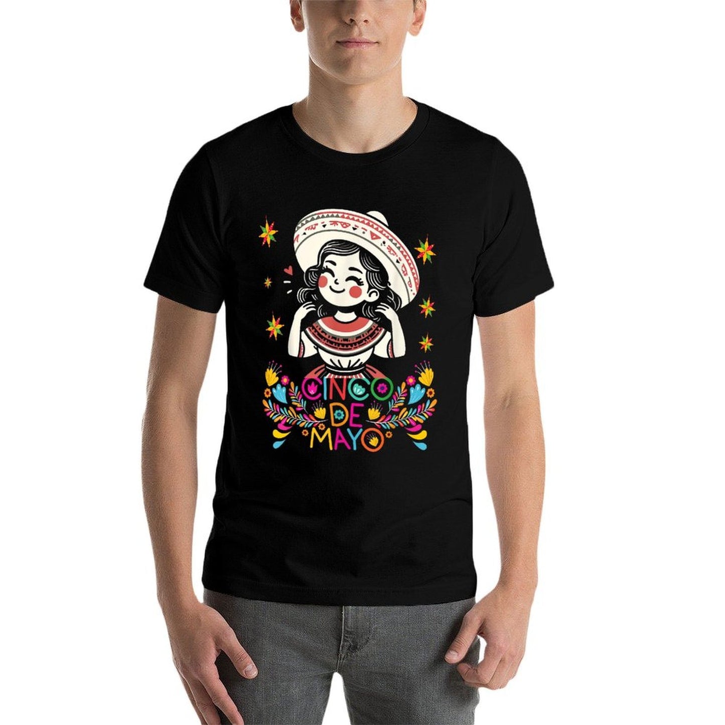 Cinco De Mayo Mexican Poncho 5 De Mayo Anime Cute Girl Eco-friendly Material T-Shirt