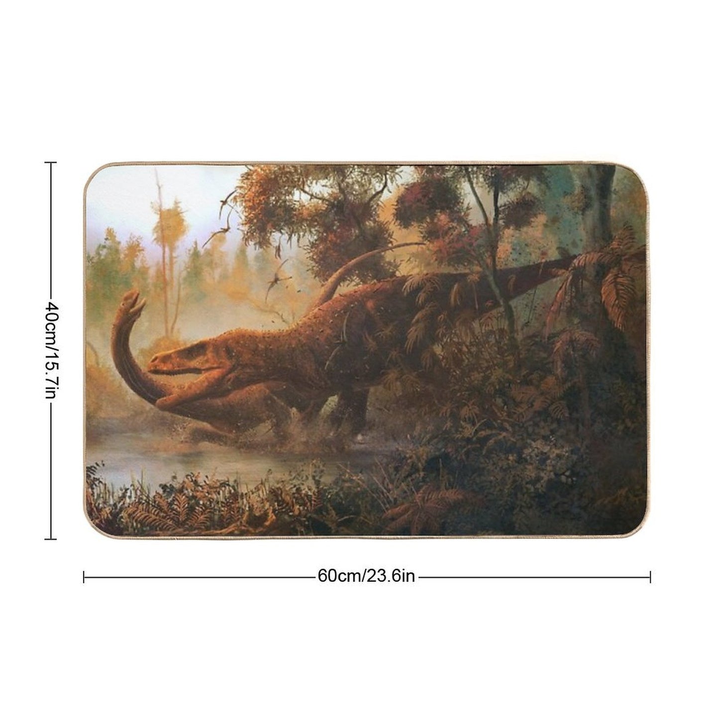 Megalosaurus And Cetiosaurus Toxin-Free Bath Mat