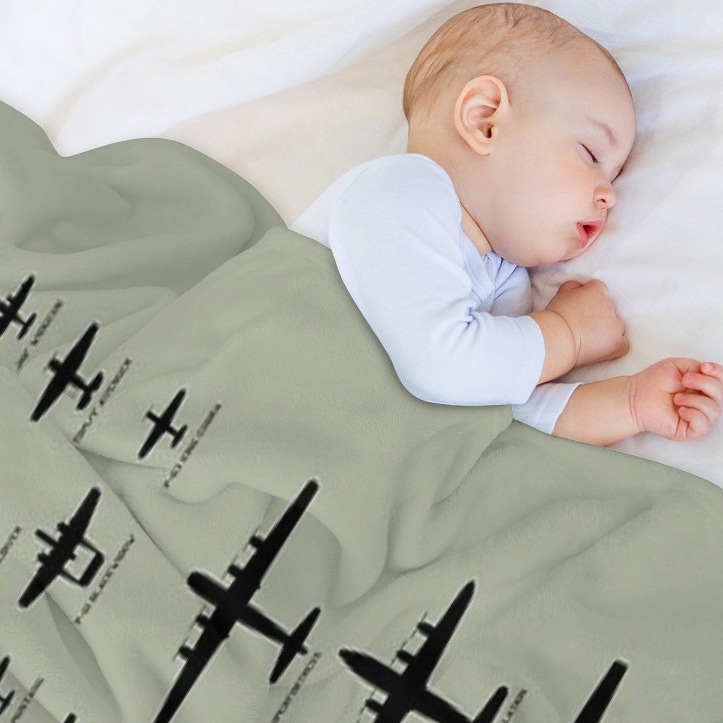American Aircraft of WWII Plush Throw Blanket