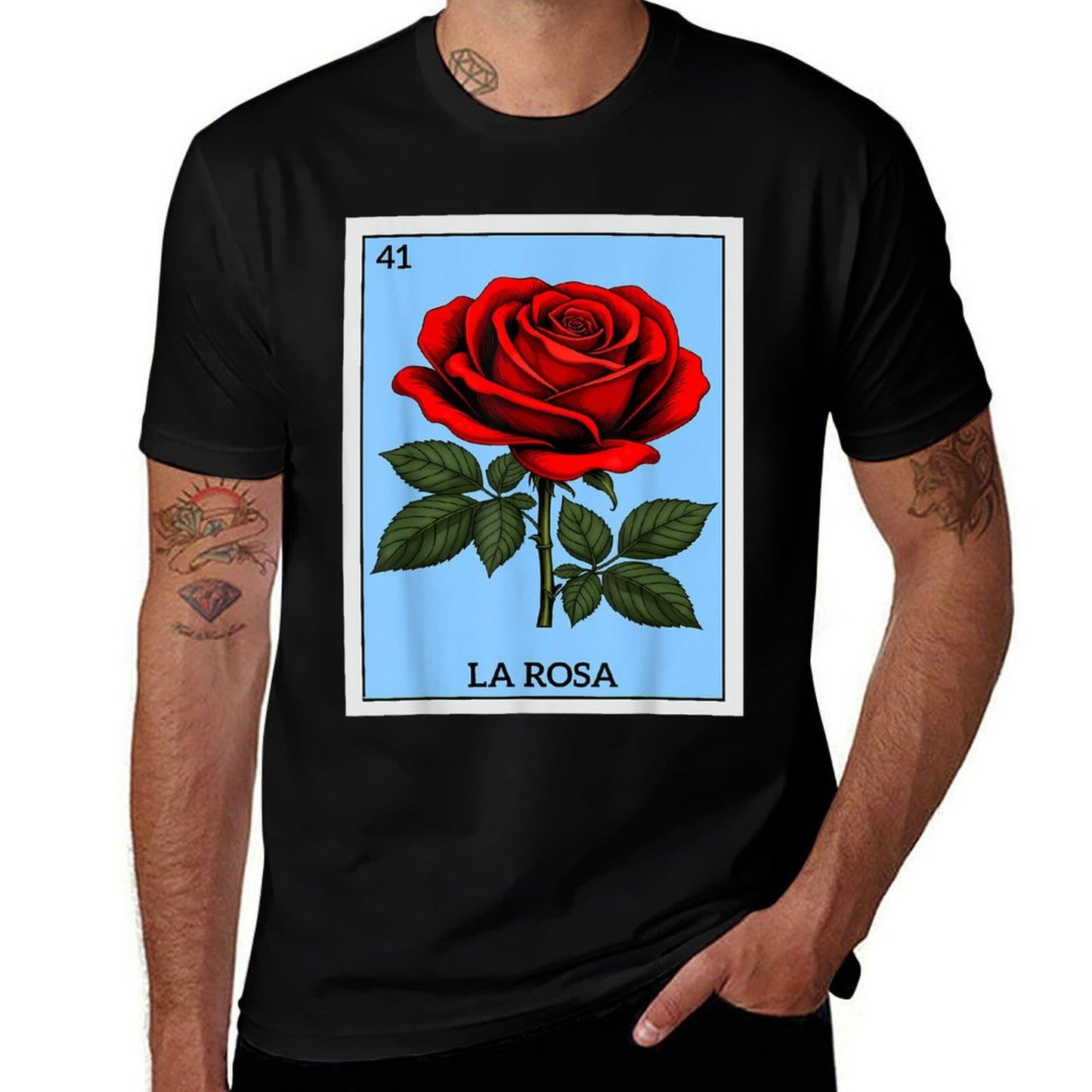 Rosa Card Mexican Lottery  Oversized Silhouette T-Shirt