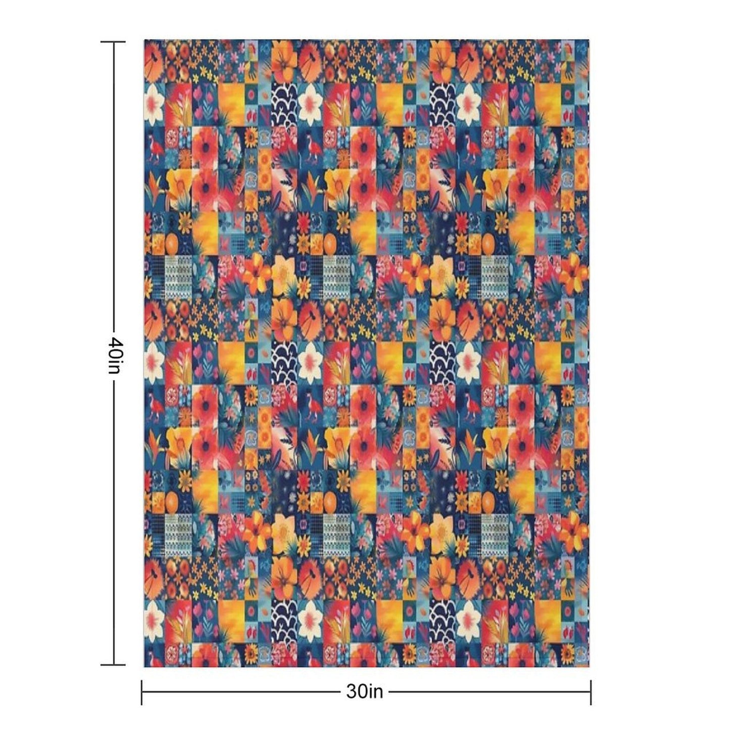 Summer Patchwork Comfort Throw Blanket