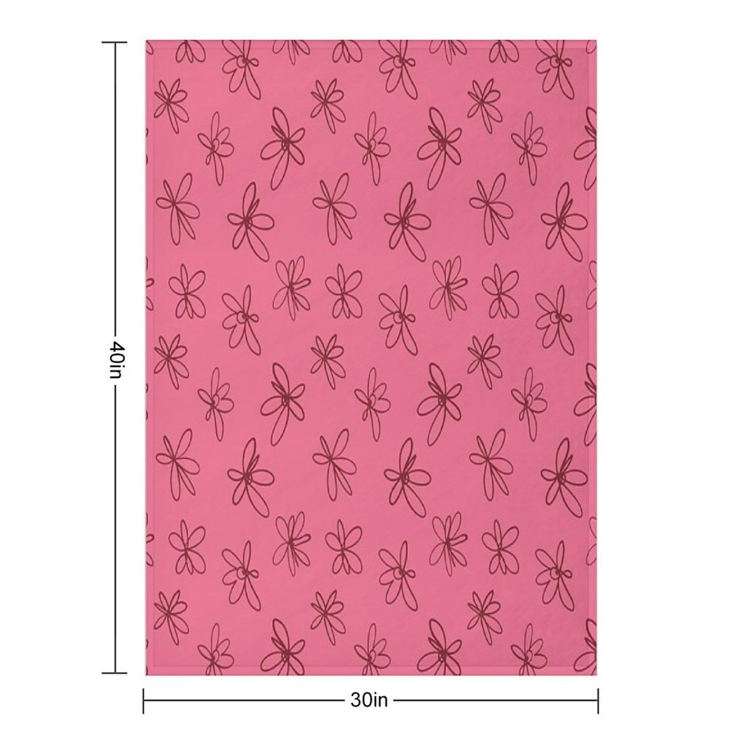 Daisy Whispers - Minimalist Leaf Pattern Compact Throw Blanket