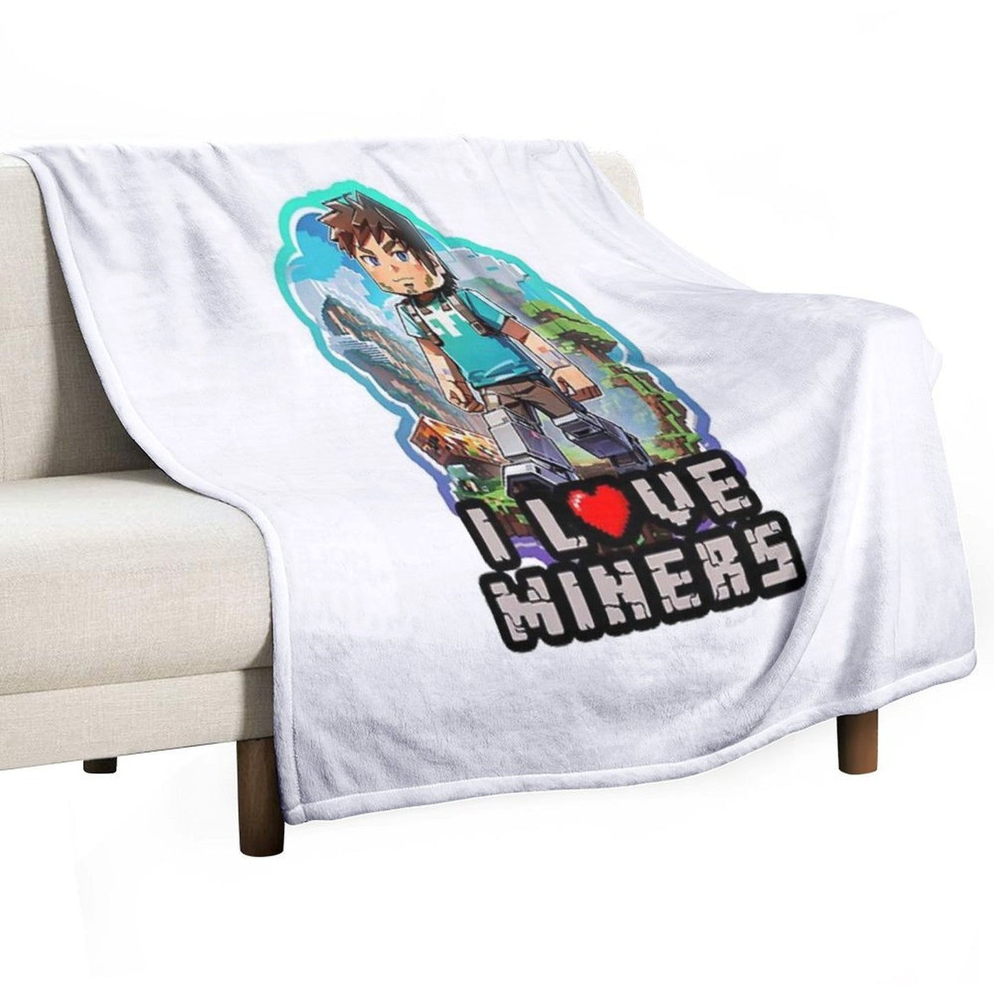 I Love Miners Premium Throw Blanket