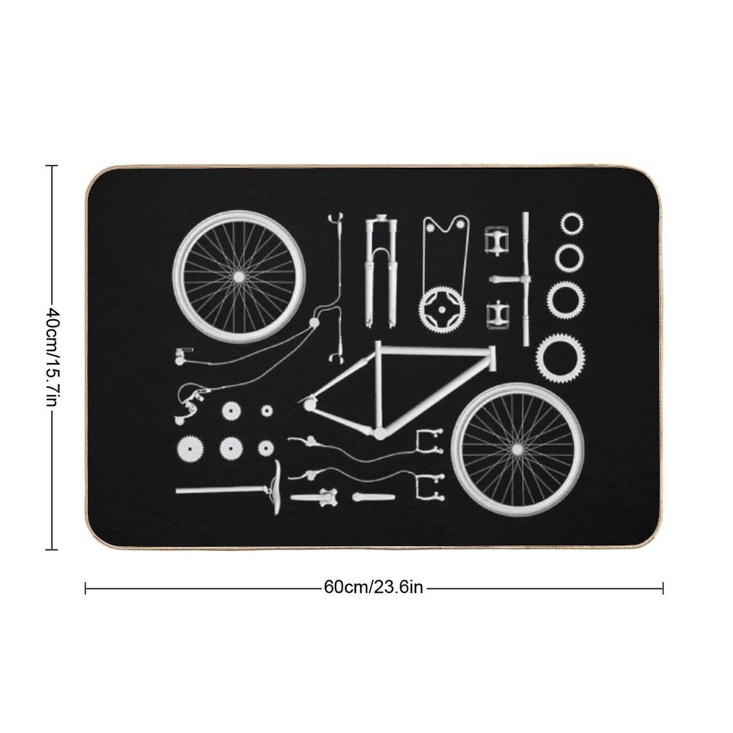 Bike Exploded Toxin-Free Bath Mat