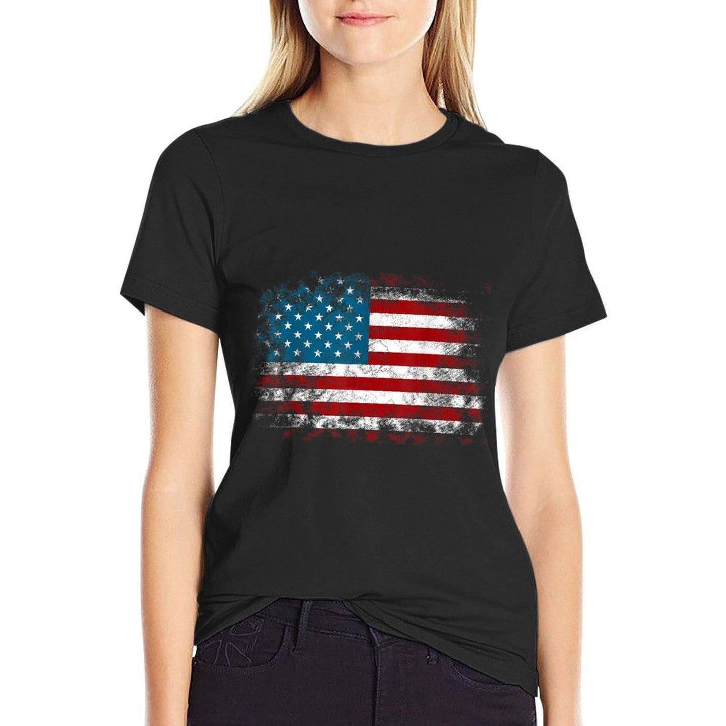 4th of July for Men Women – Patriotic Red White Blue Graphic-printed T-Shirt