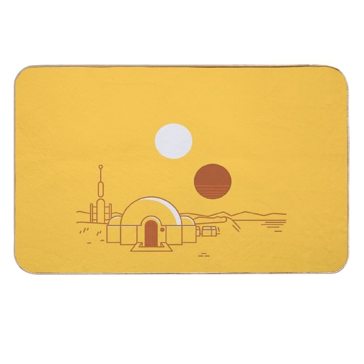 Tatooine Vintage Travel Repositionable Bath Mat