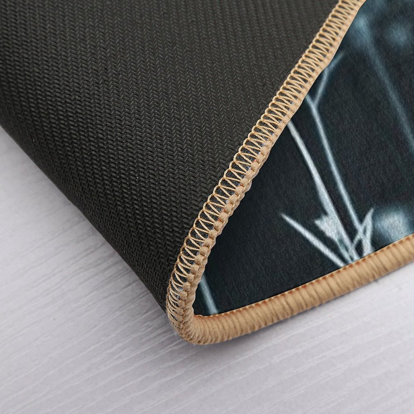 Still of The Night. Elegant Dark Floral Pet-Safe Bath Mat