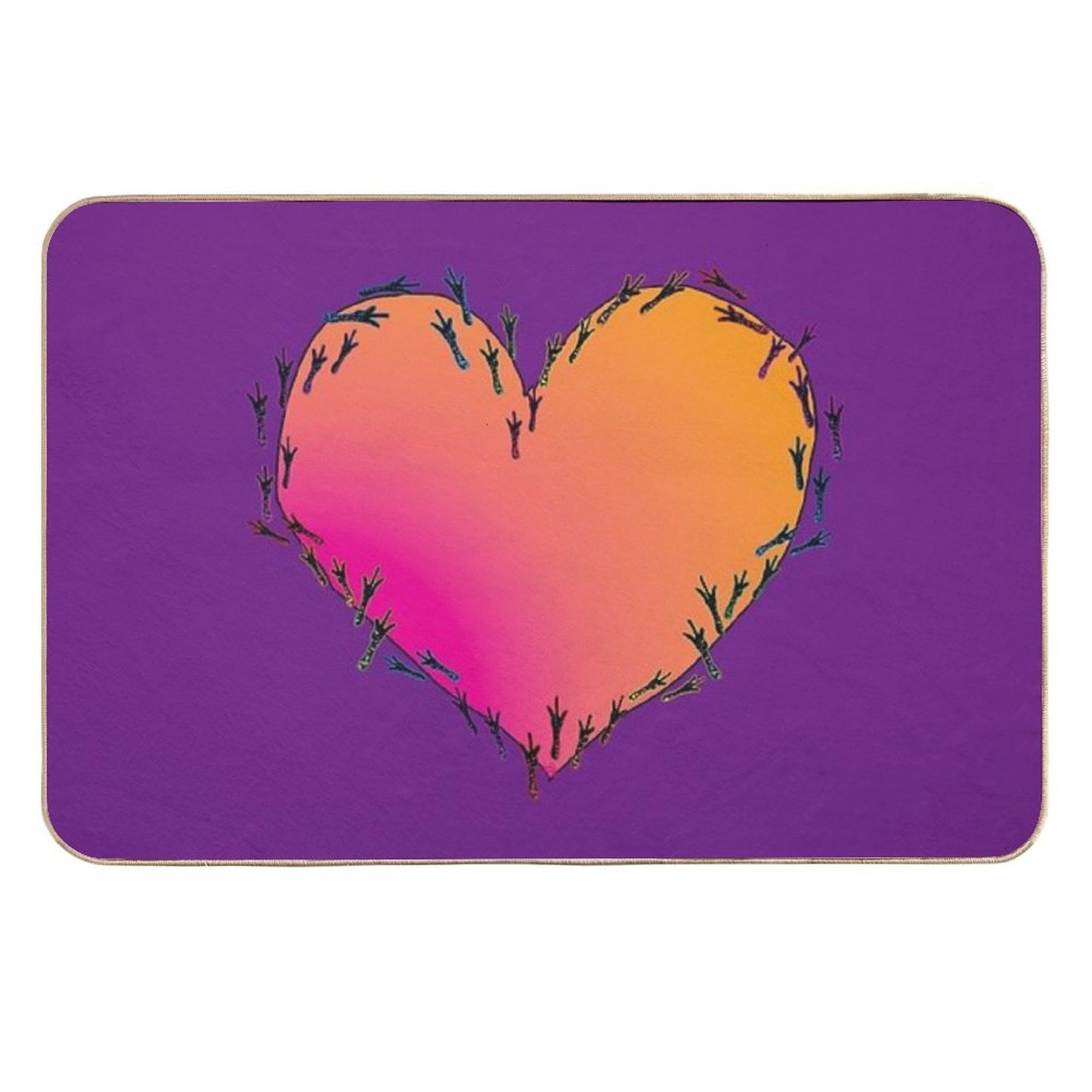 Tiny Diny Tracks Durable Bath Mat