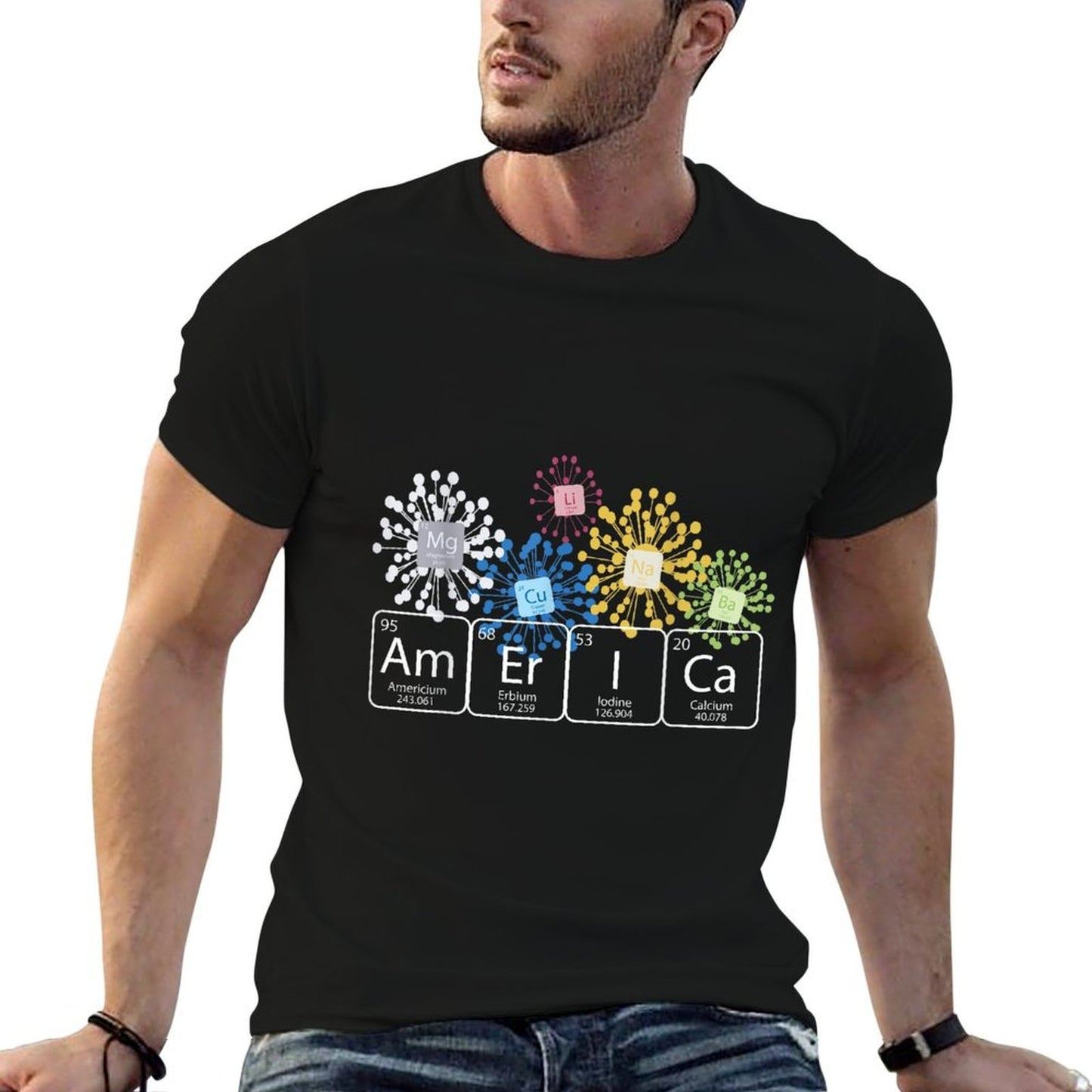 Fireworks Chemistry 4th of July, America Spelled with Th Breathable T-Shirt