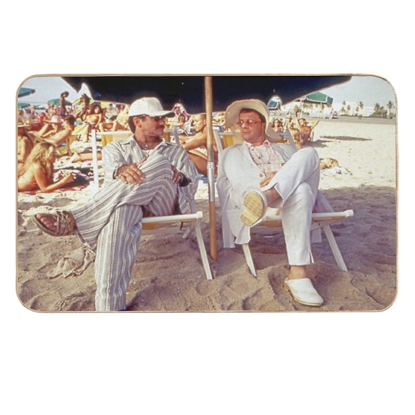 The Birdcage Beach Vibes Durable Bath Mat
