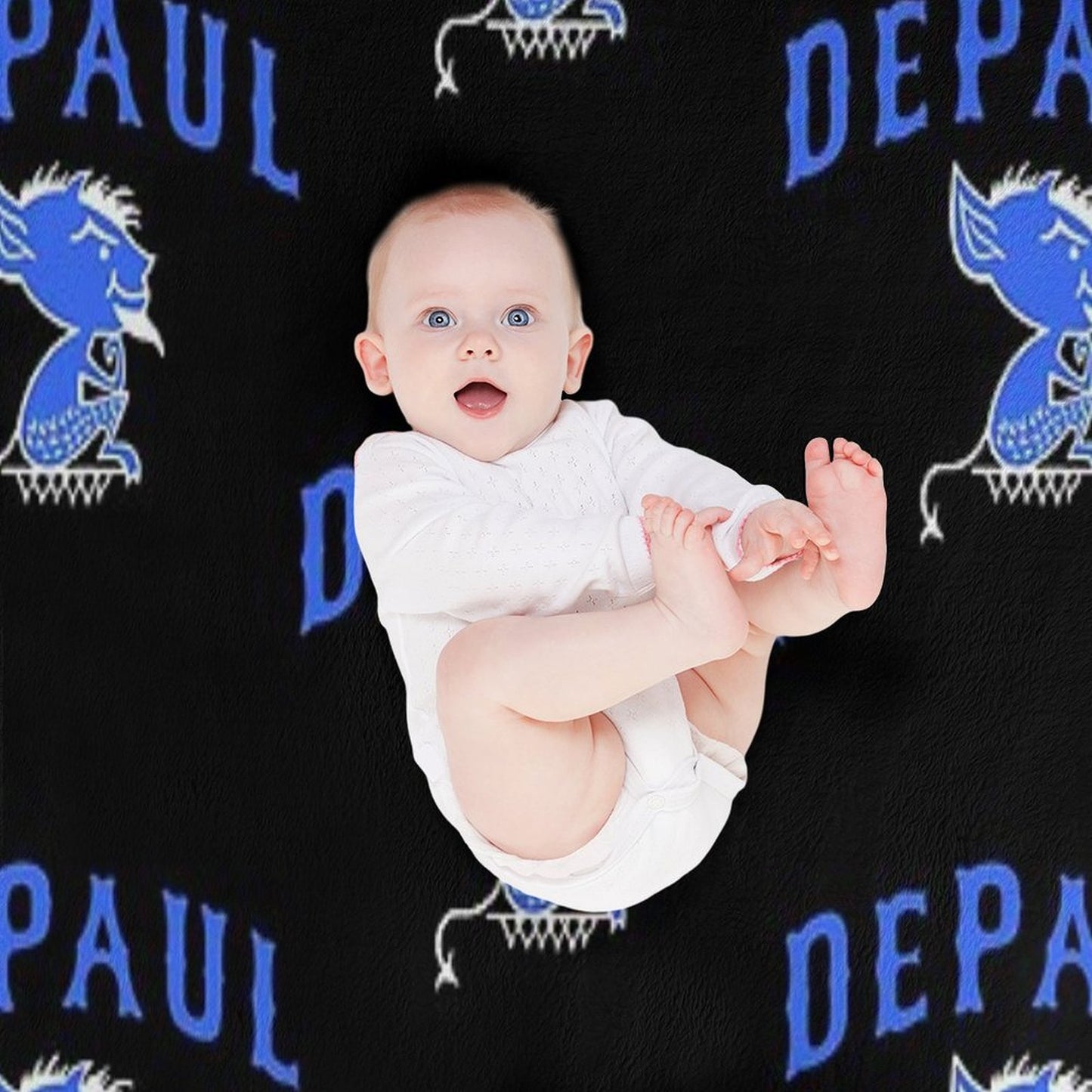 DePaul Mascot Design Sustainable Throw Blanket
