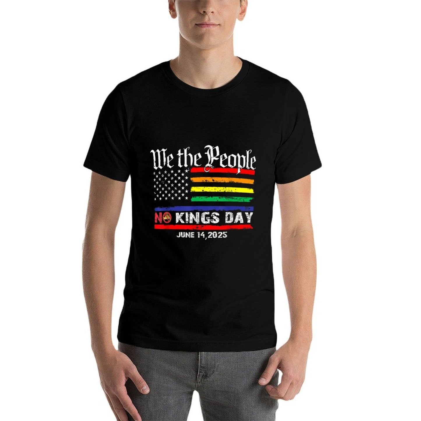 No Kings In America We The People Political Men Women Eco-friendly Material T-Shirt