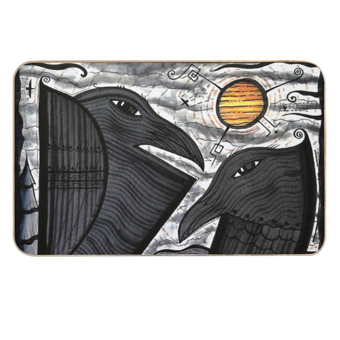 Two Corvids Under The Sun Dk_2020july29a Versatile Bath Mat