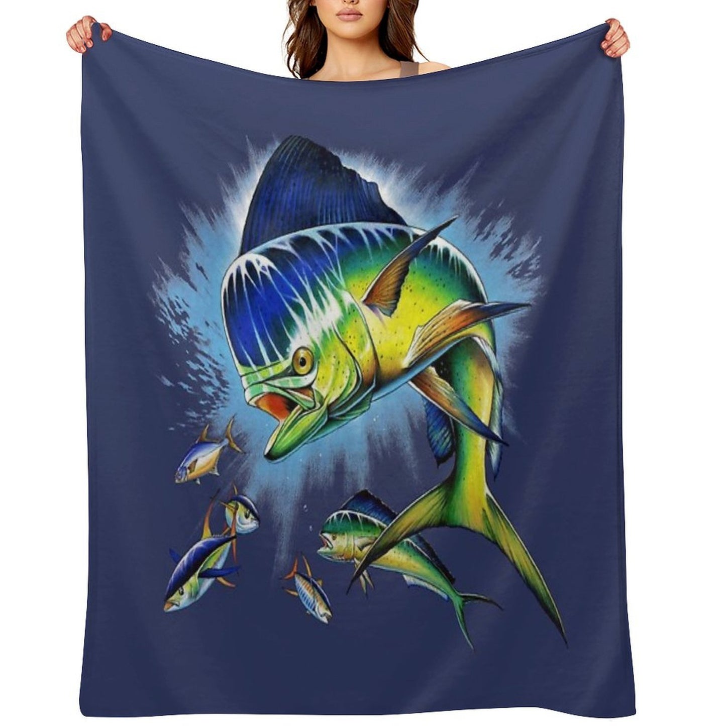 Bull Dolphin Quick-dry Throw Blanket