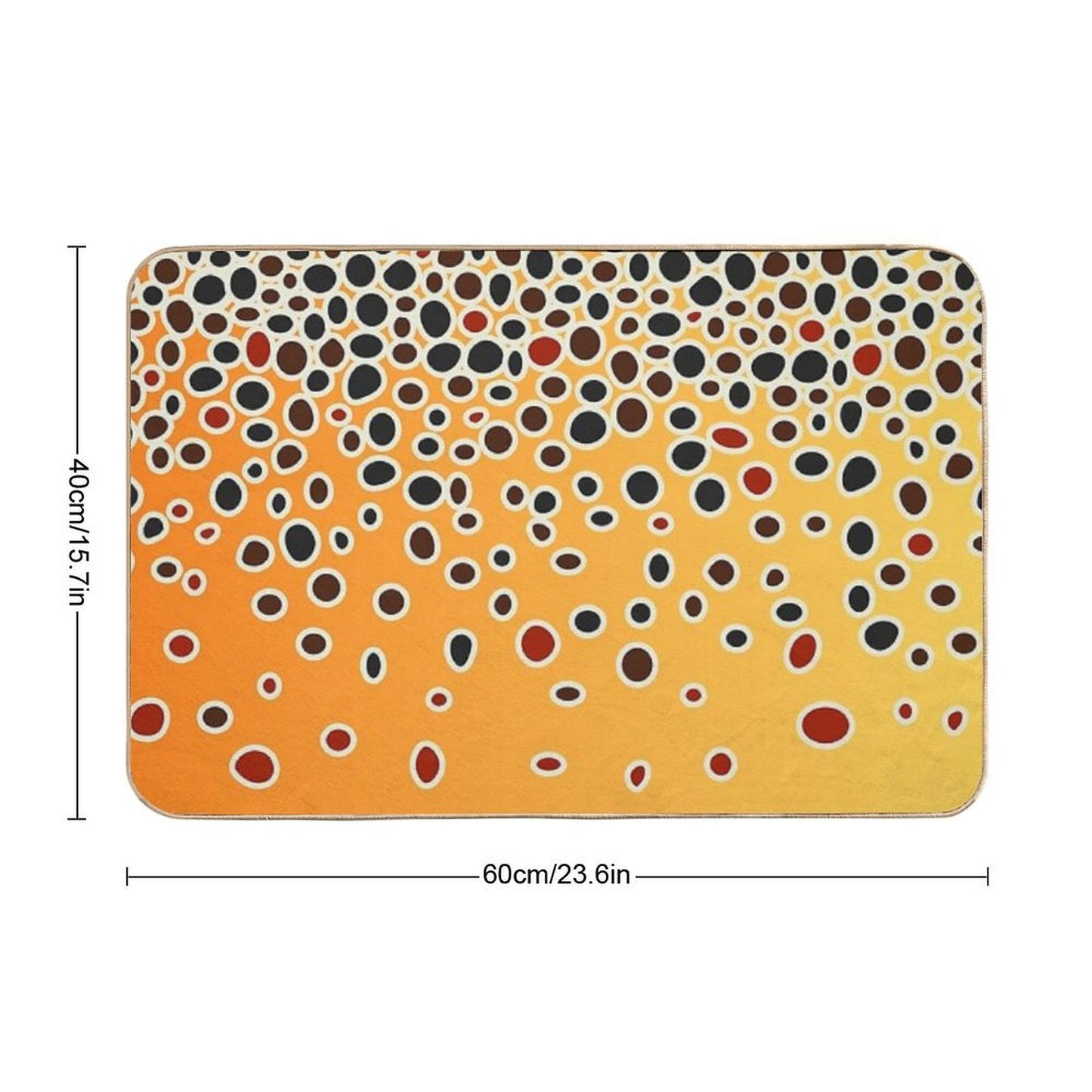 Brown Trout Skin Fade-Resistant Bath Mat