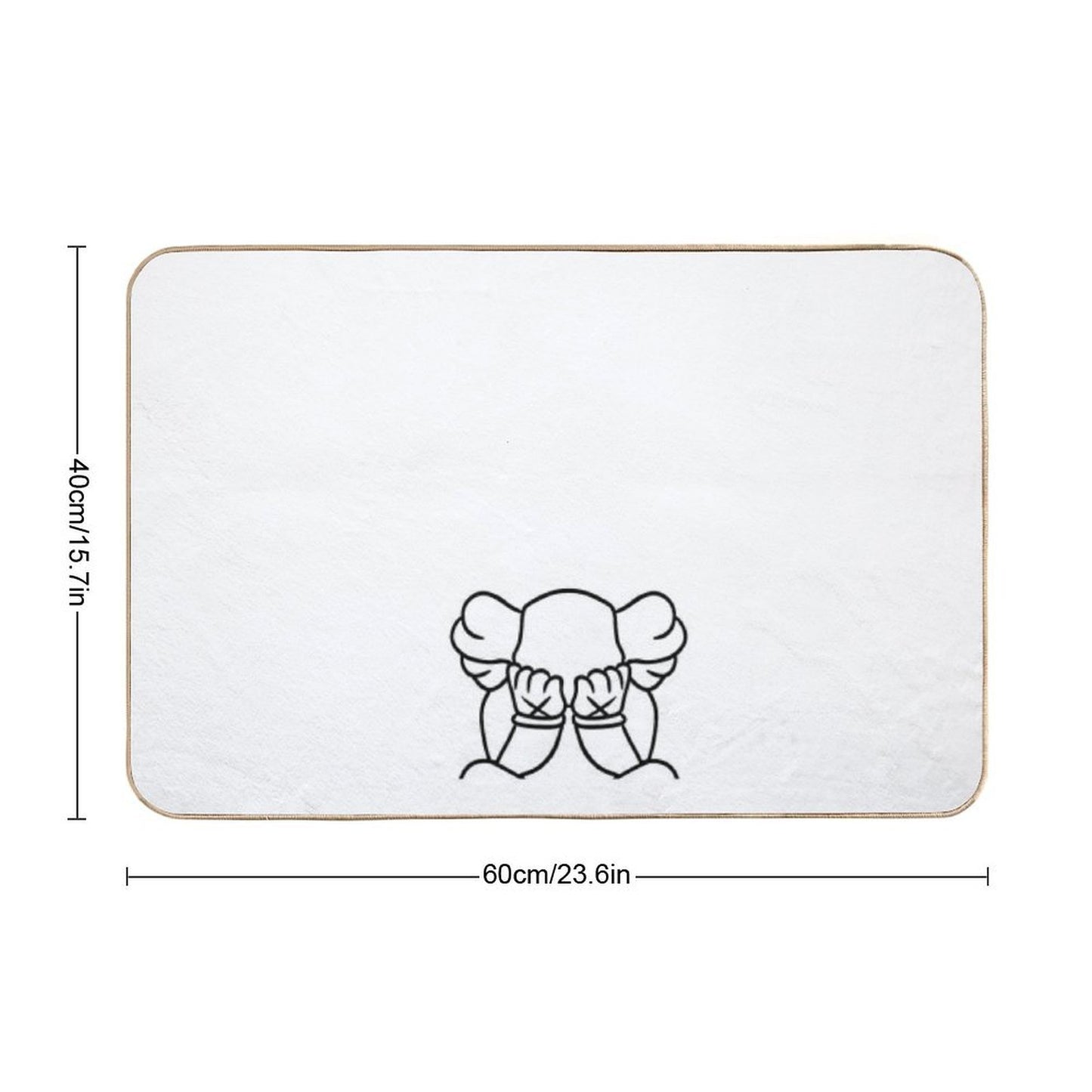 Crying Bear Easy To Clean Bath Mat