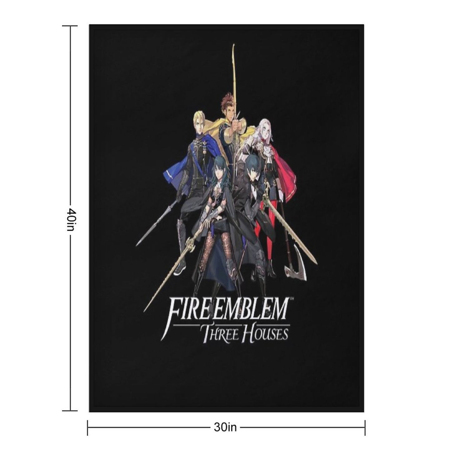 Fire Emblem™ Three Houses - House Leaders And Byleth (Male + Female) Quick-dry Throw Blanket