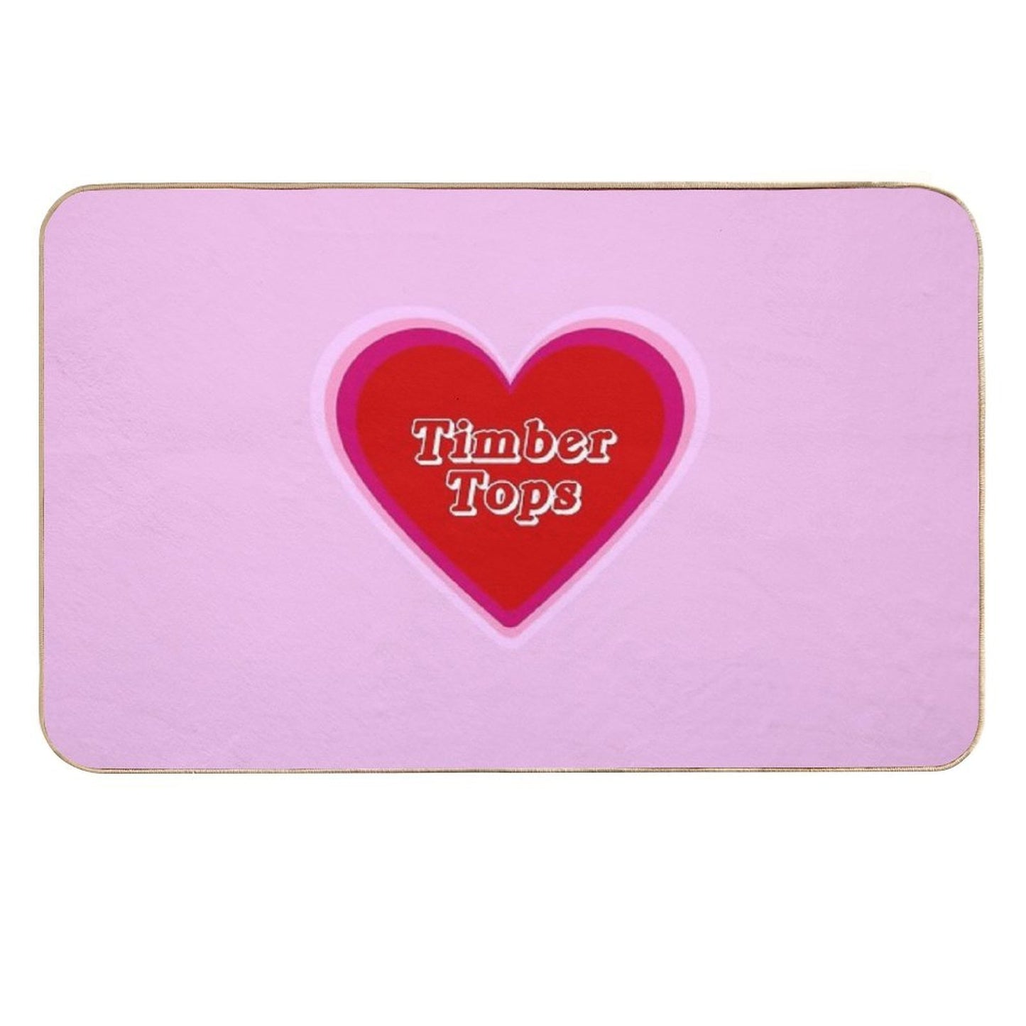 TIMBER TOPS OFFSET HEART STICKER Repositionable Bath Mat