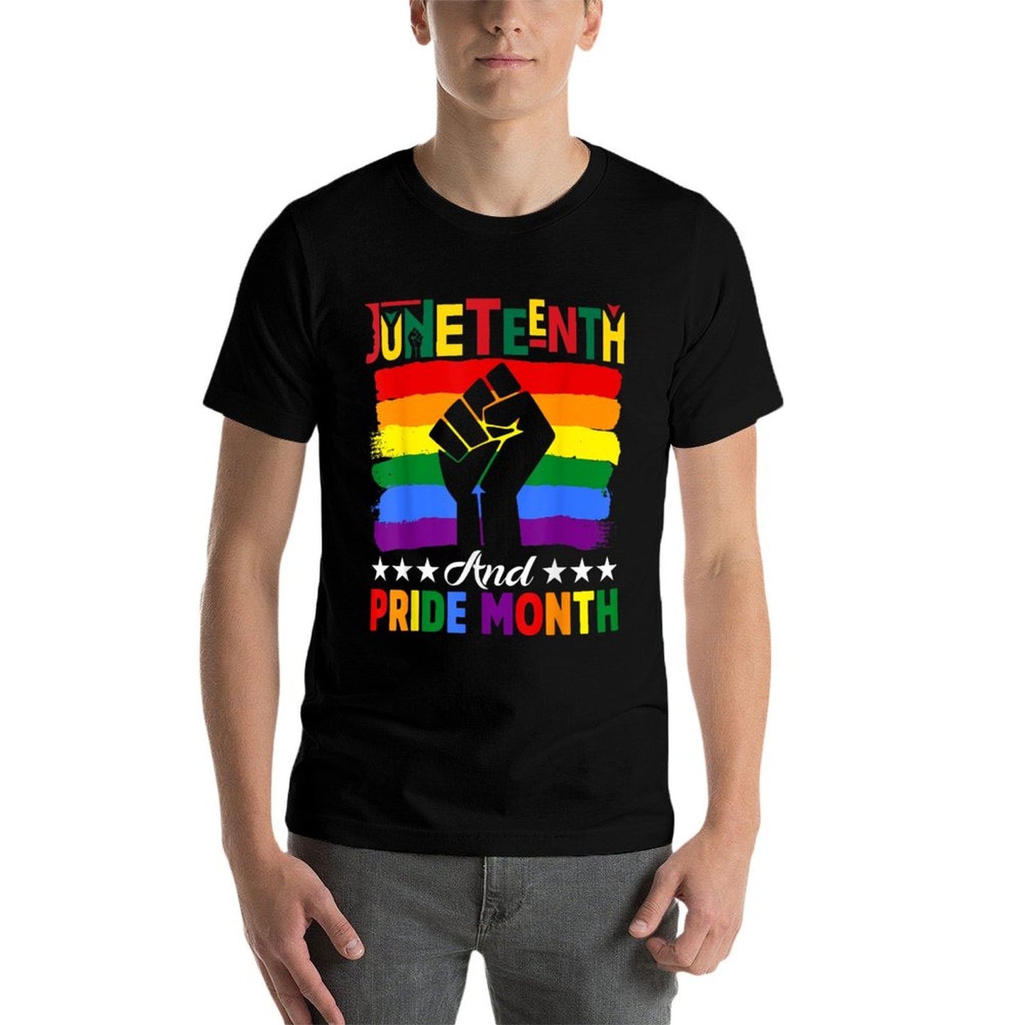 Celebrate Juneteenth And Pride Month Fist African Men Women Affordable Price T-Shirt