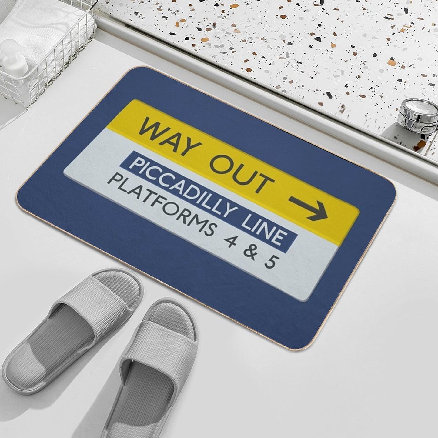 London Underground Way Out Sign (Picadilly Line) Eco-Friendly Bath Mat