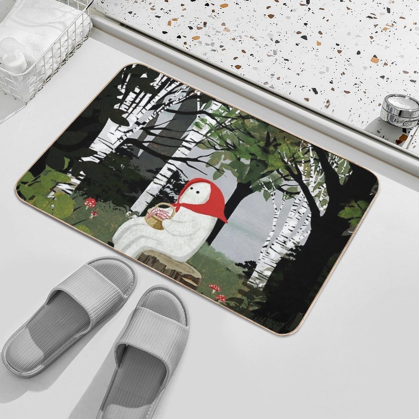 Red Riding Hood 1 Durable Bath Mat