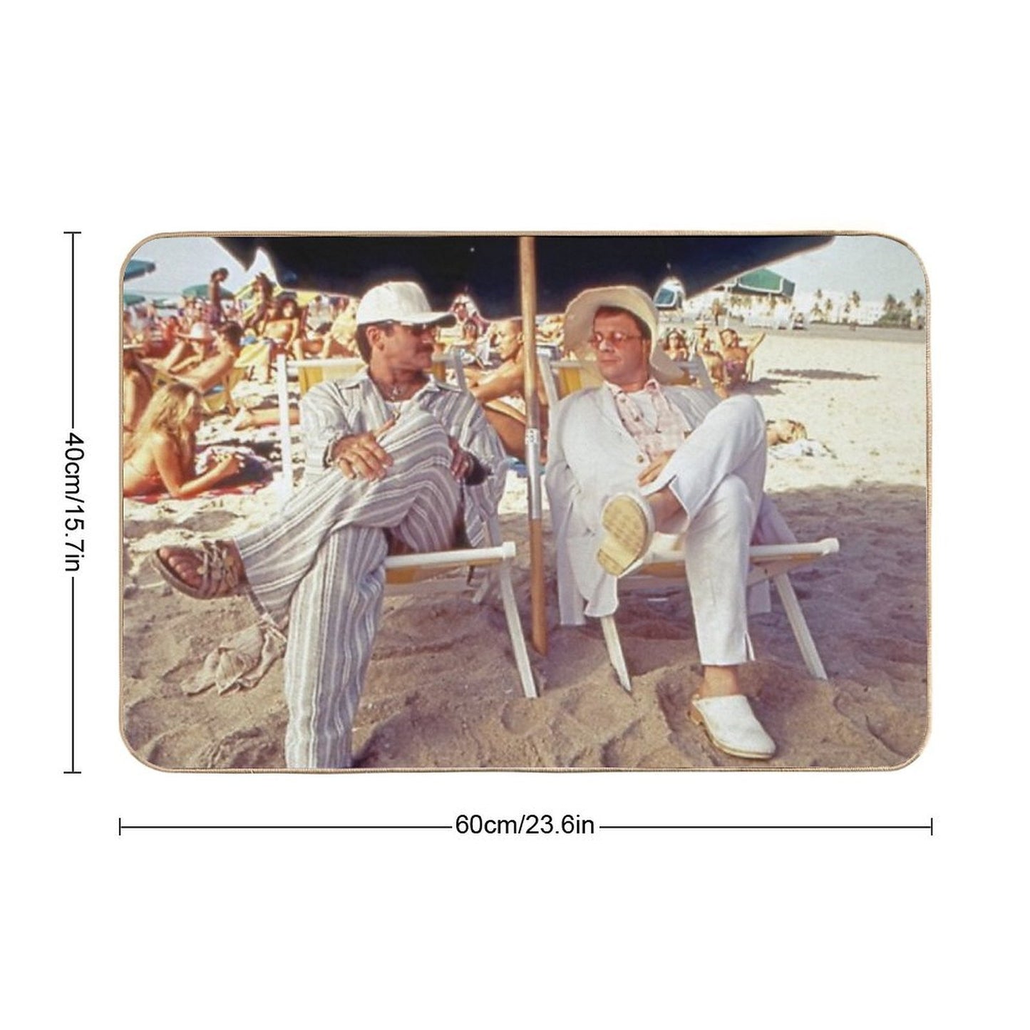 The Birdcage Beach Vibes Durable Bath Mat