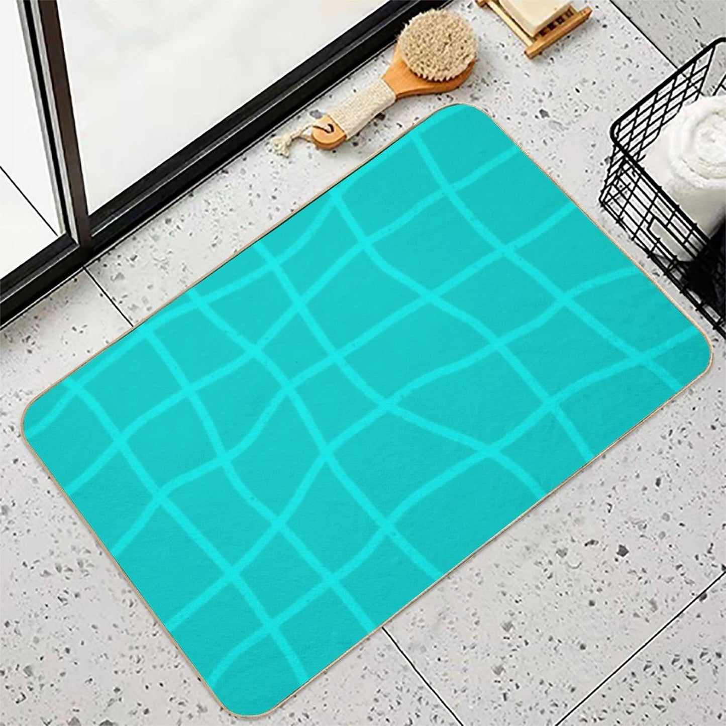 Aqua Tile Slip-Resistant Bath Mat