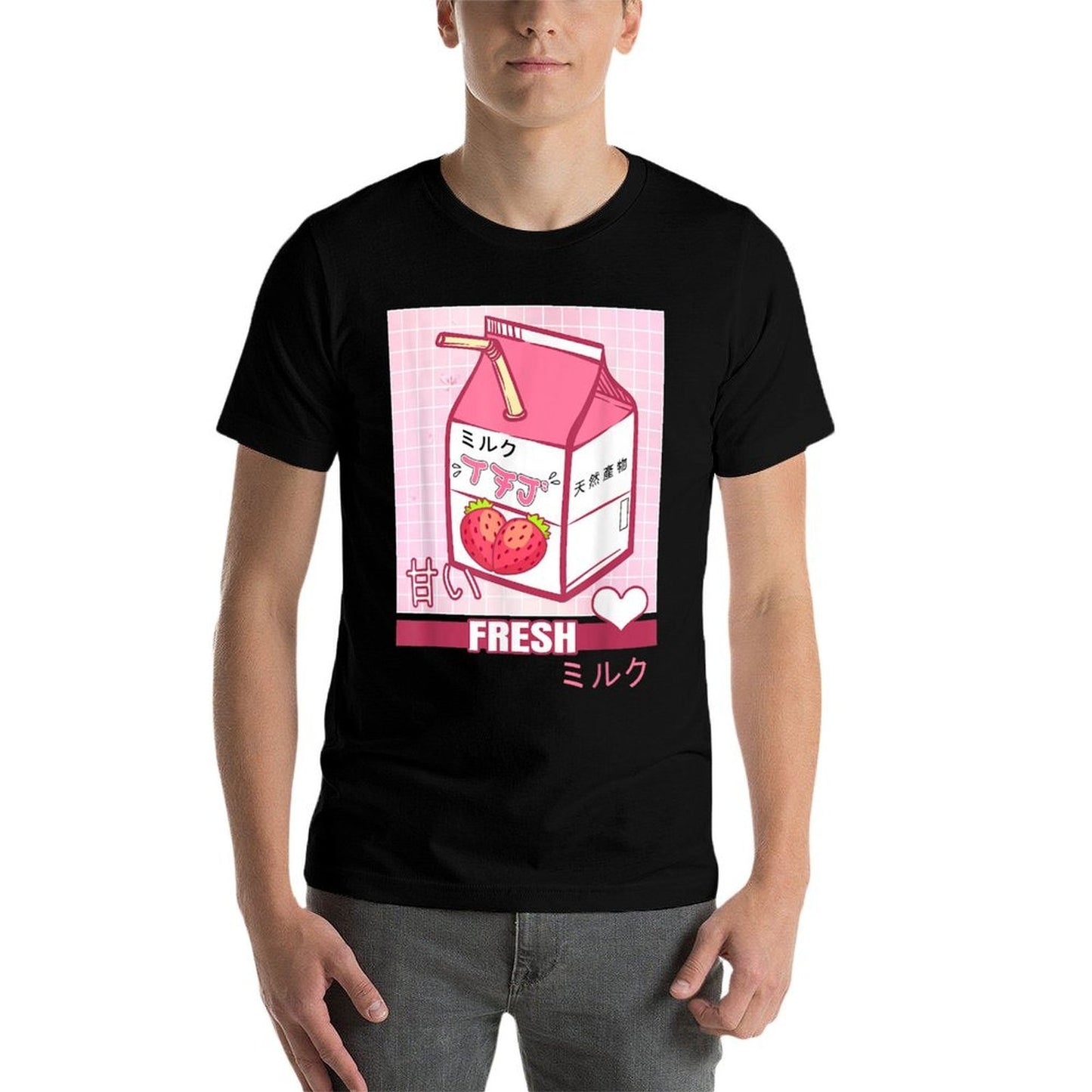 90s Japanese Otaku Gifts Anime Aesthetic Stylish Milk Vintage-inspired T-Shirt