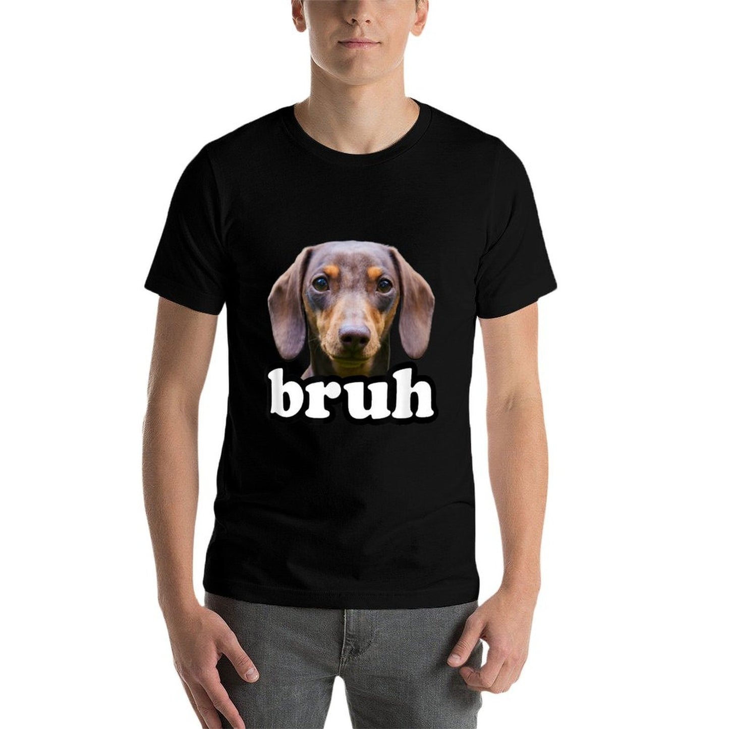 Dachshund Bruh Meme Dog Owner Funny Dachshundns Boys Versatile T-Shirt