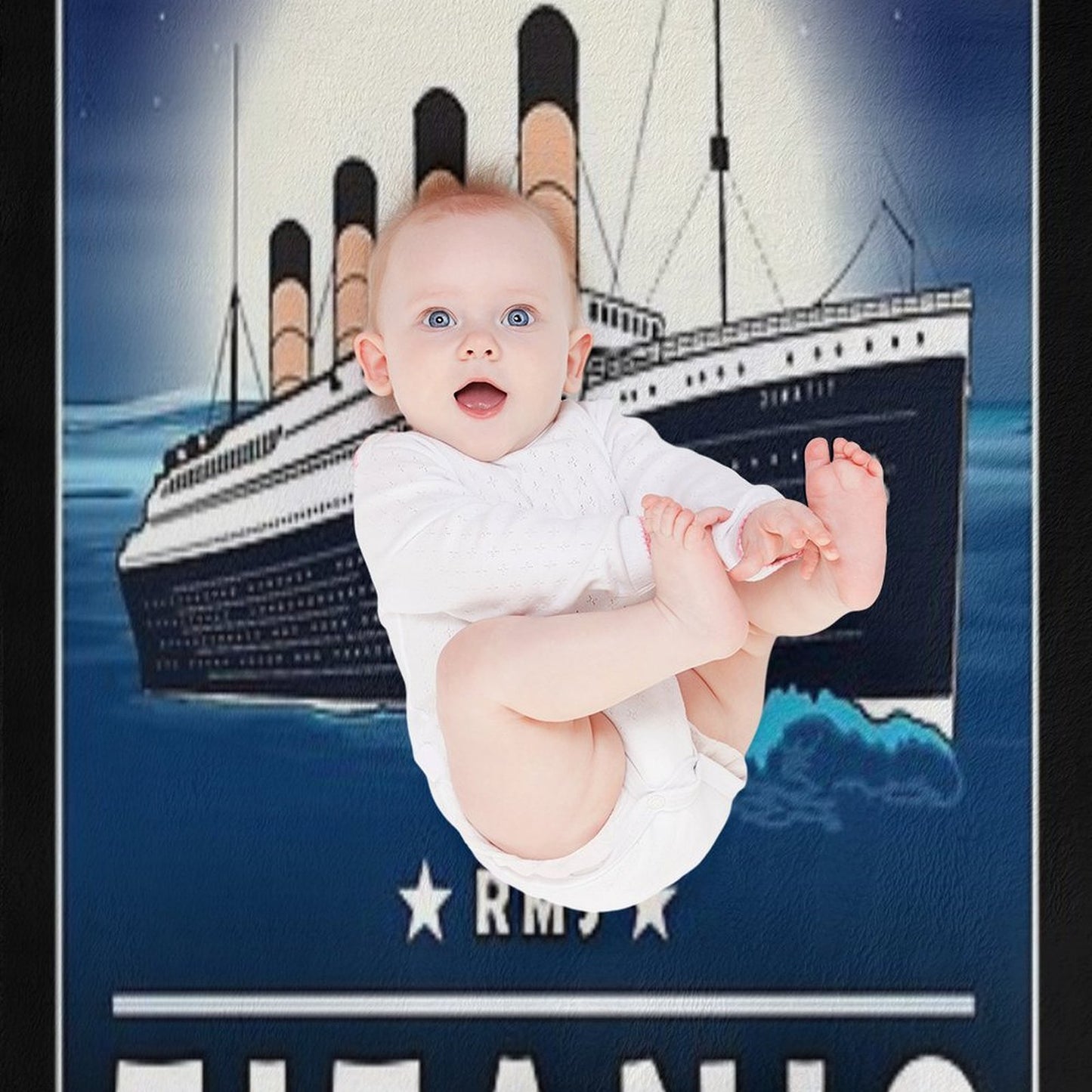 A 1912 Vintage Titanic Voyage Ship Cruise Gift Sustainable Throw Blanket