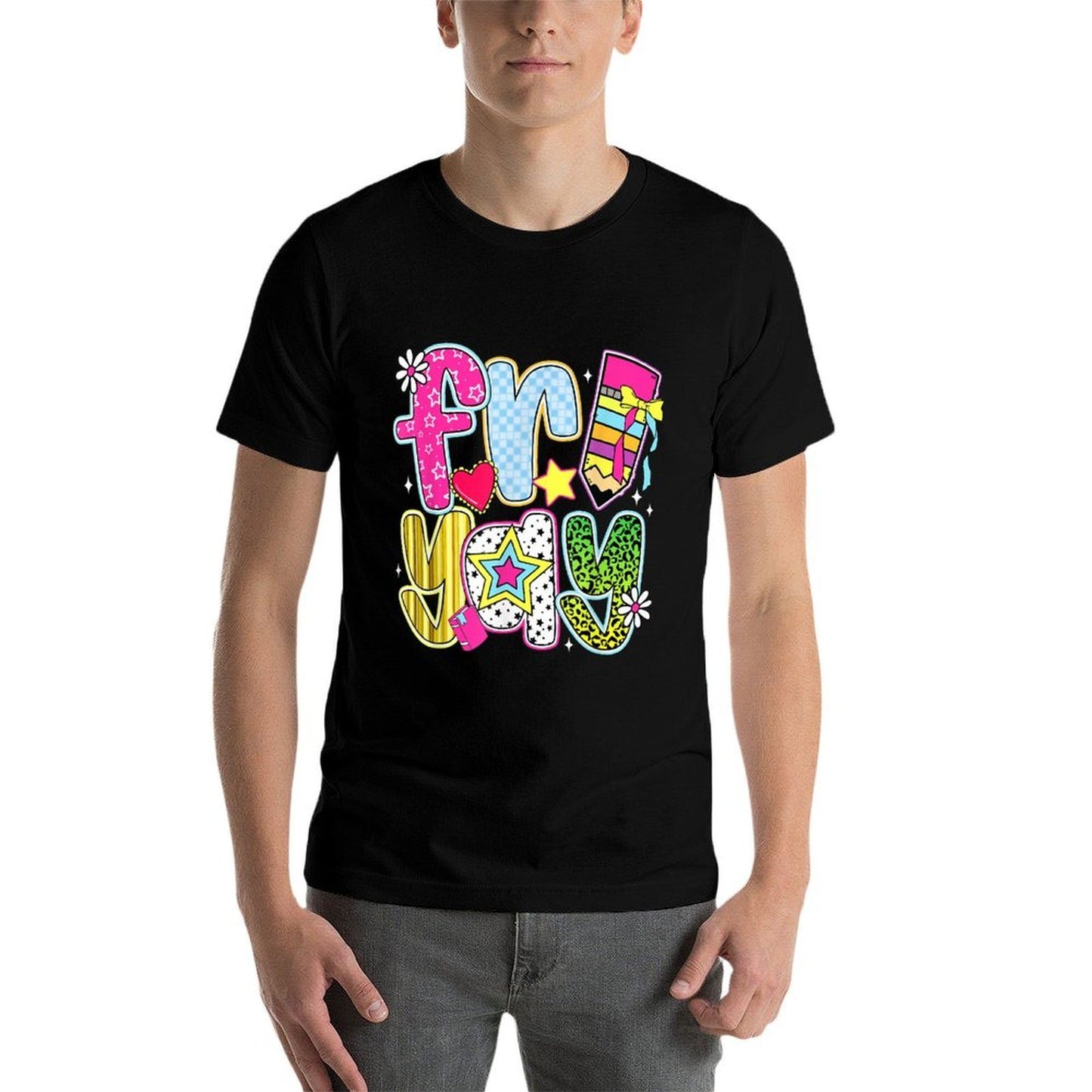 Fri-Yay Happy Friday Funny Weekend Teacher Back To School Tagless Design T-Shirt